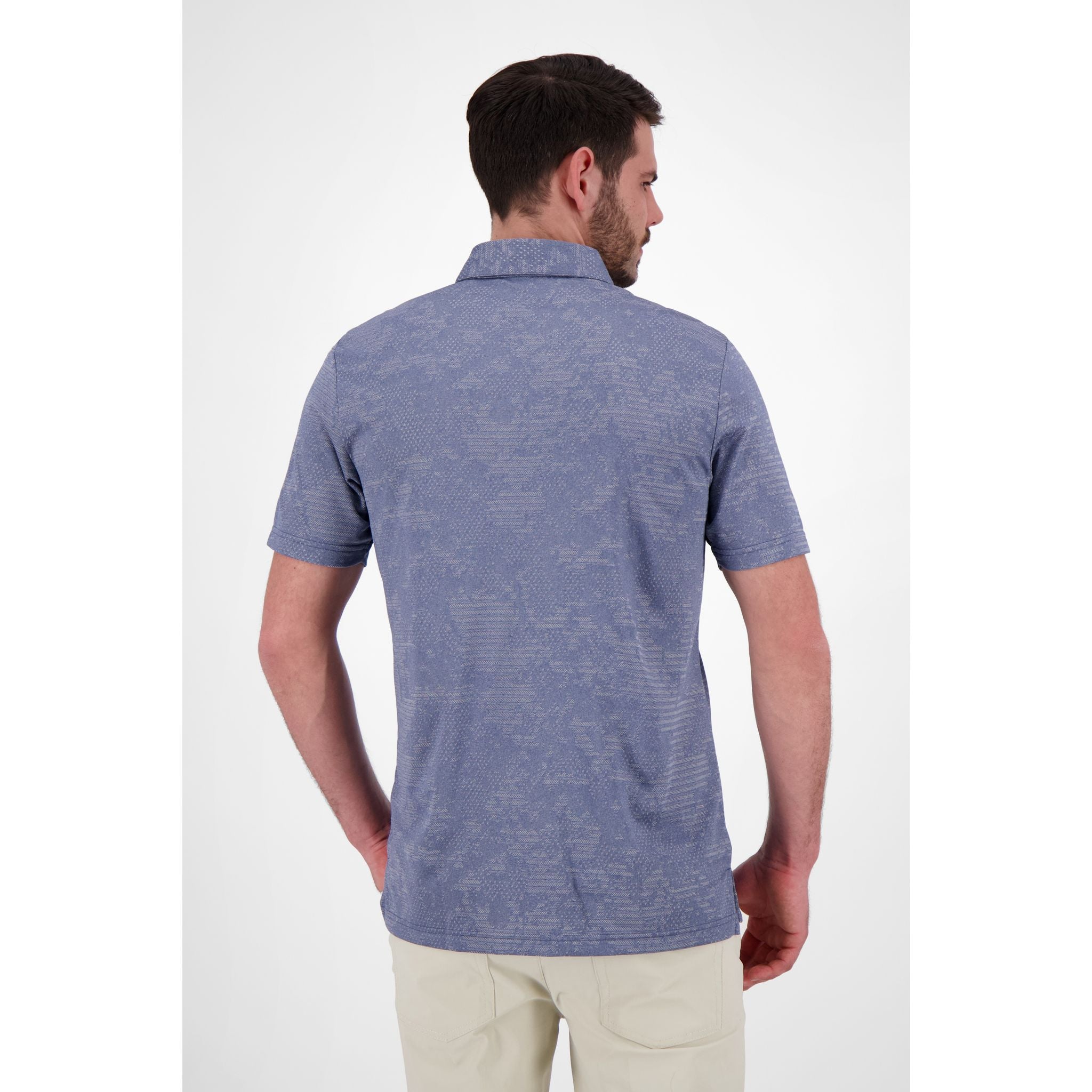 Adidas Camo SS Polo Navy/Grau Herren