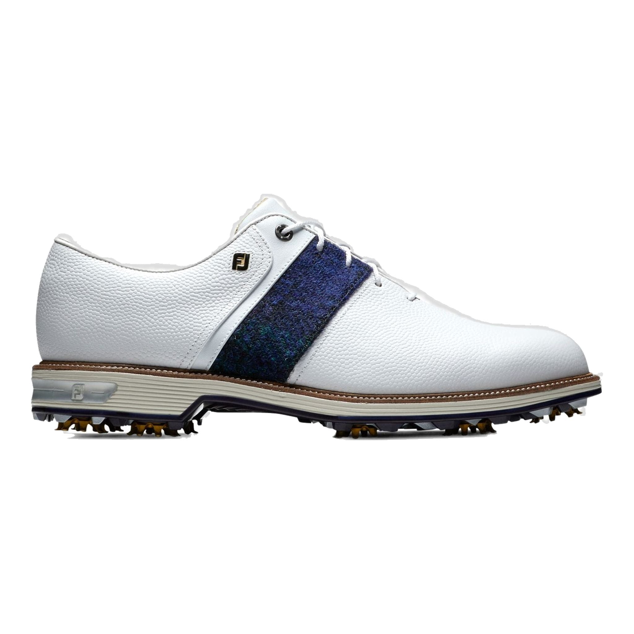Footjoy DJ Premiere Weiß/Blau/Grün Harris Tweed Golfschuhe Herren