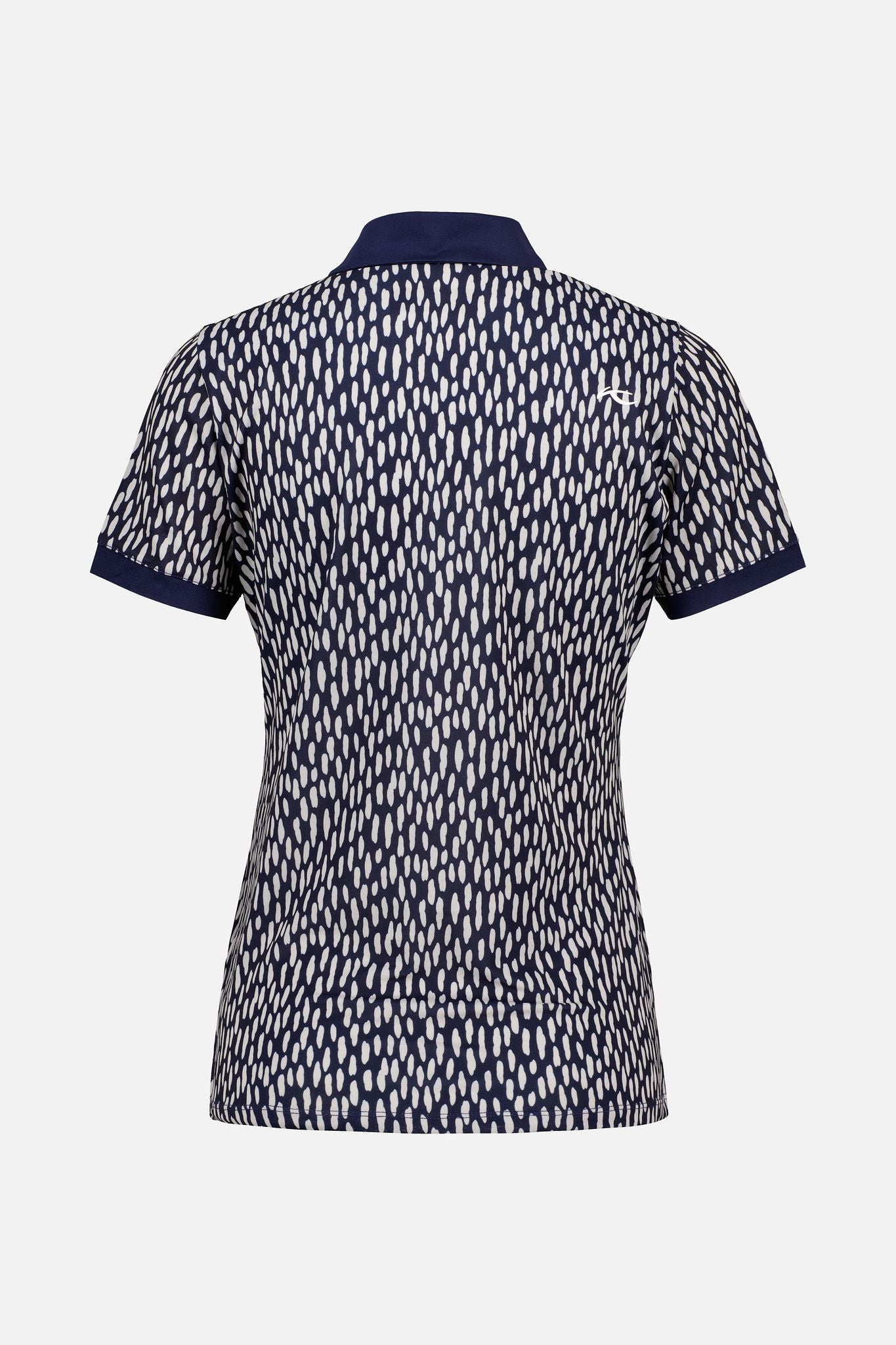 Kjus W Enya Printed SS Polo Atlanta Blau/Silber Fog Damen