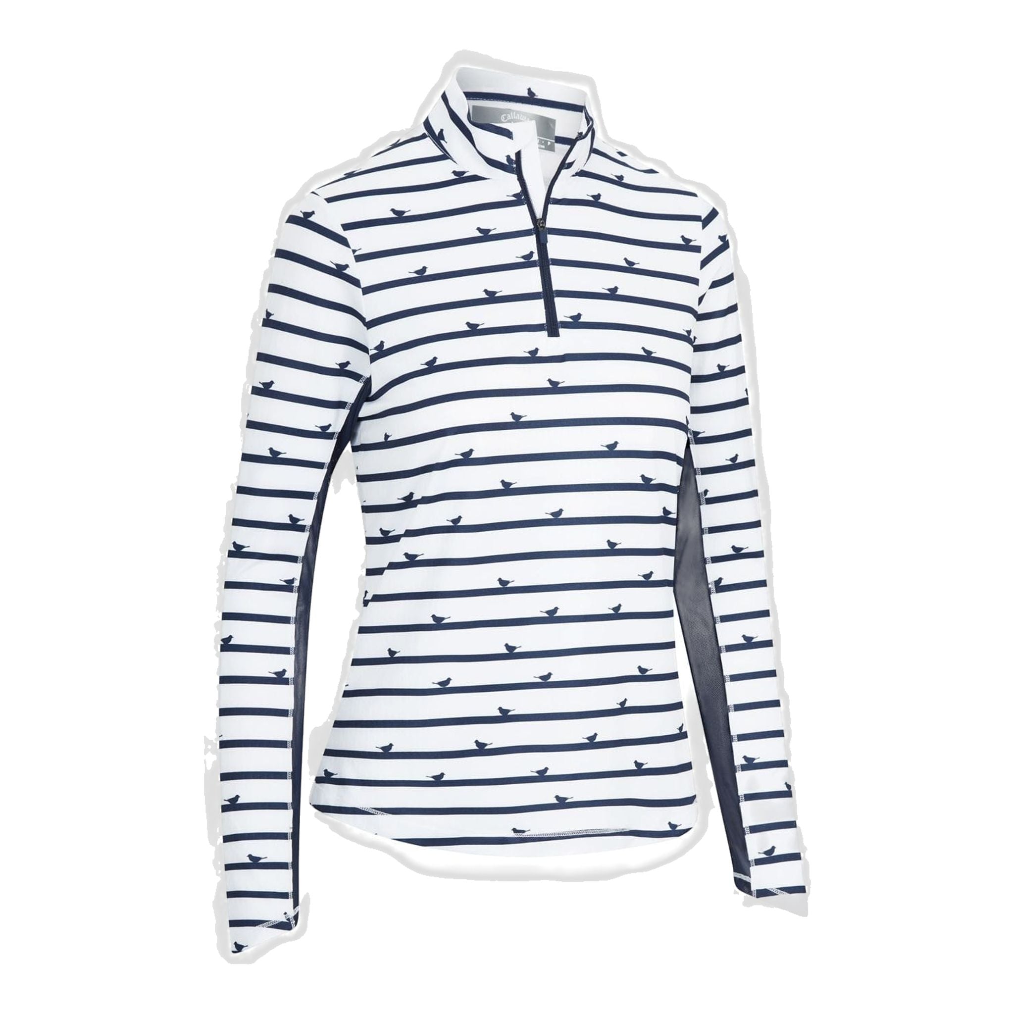 Callaway Birdie Stripe Sun Protection Langarm Polo Damen