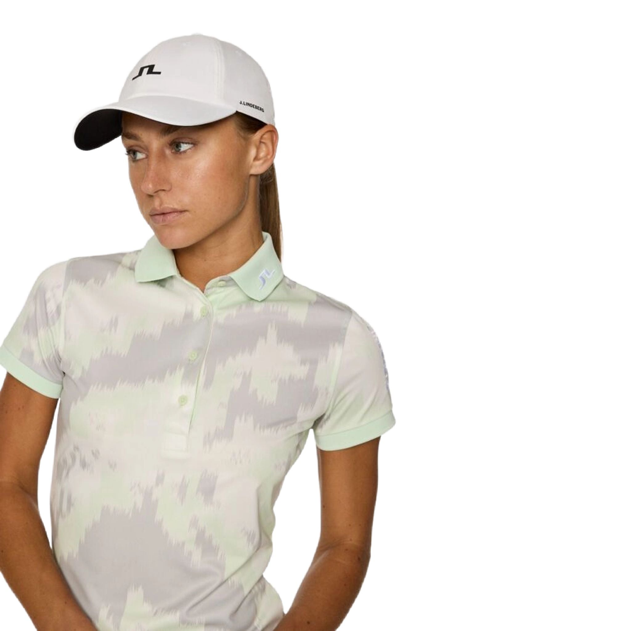 J. Lindeberg Tour Tech Print Polo Damen