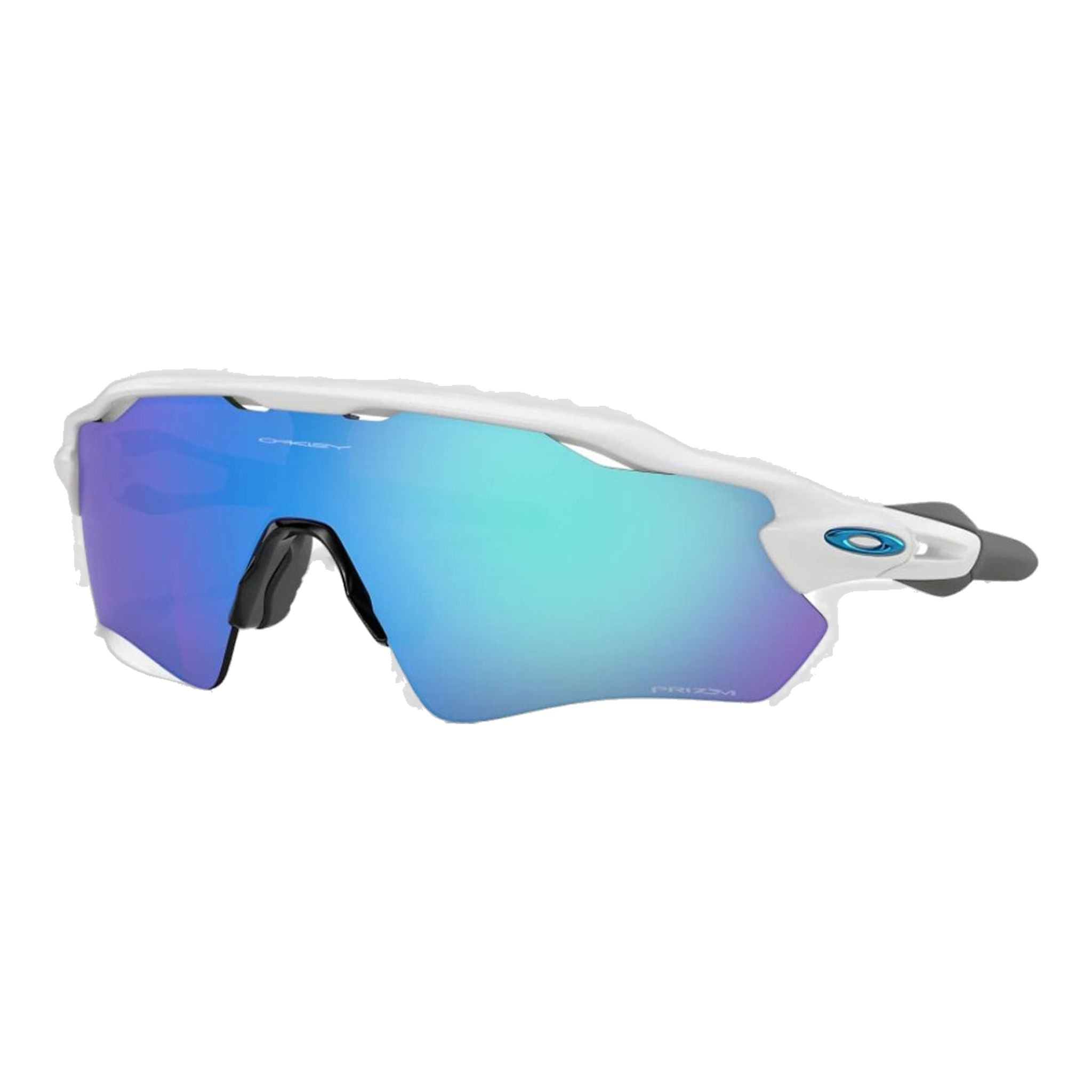 Oakley M Radar EV Path Polished White Prizm Sapphire Herren