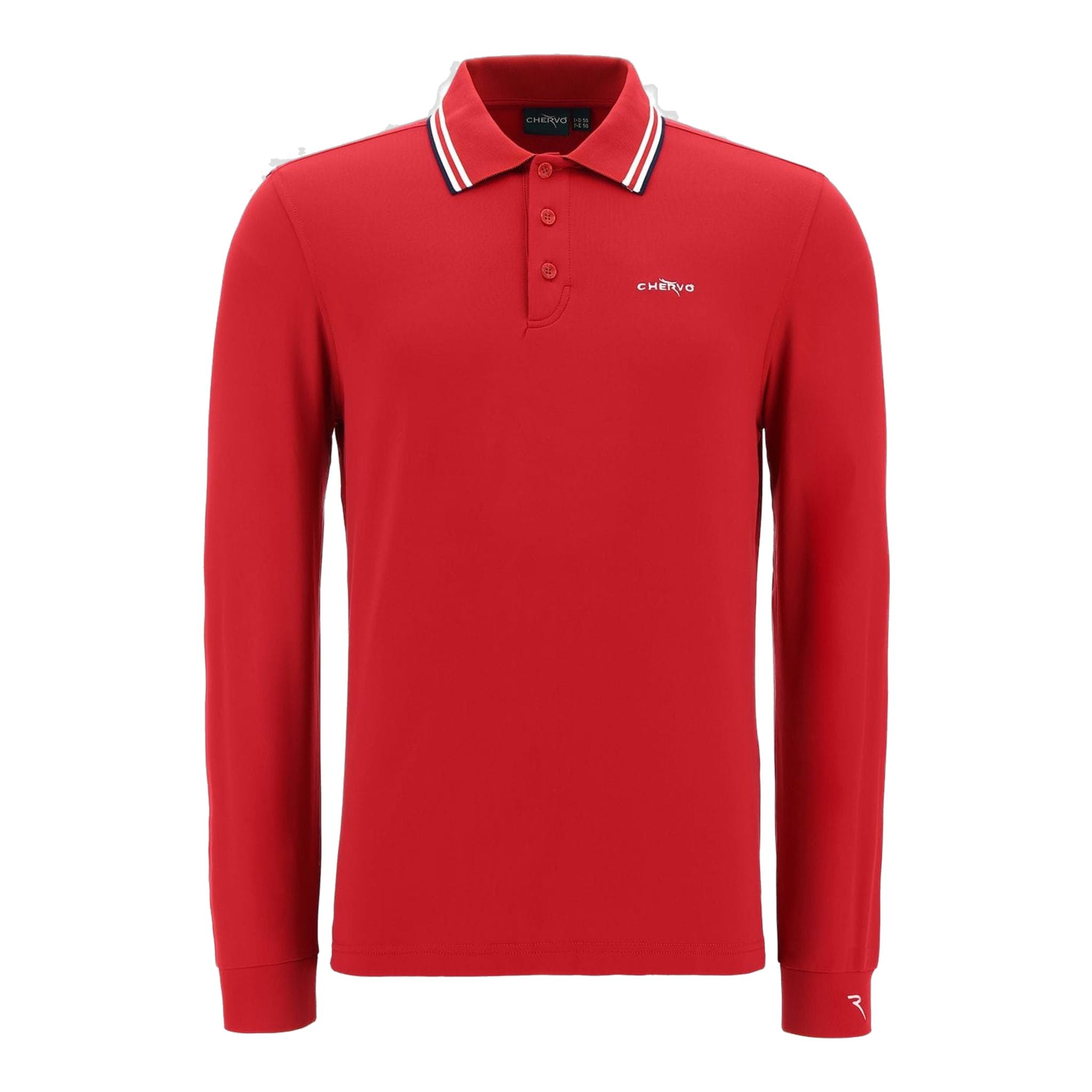 Chervo M Atem LS Polo Rot Herren