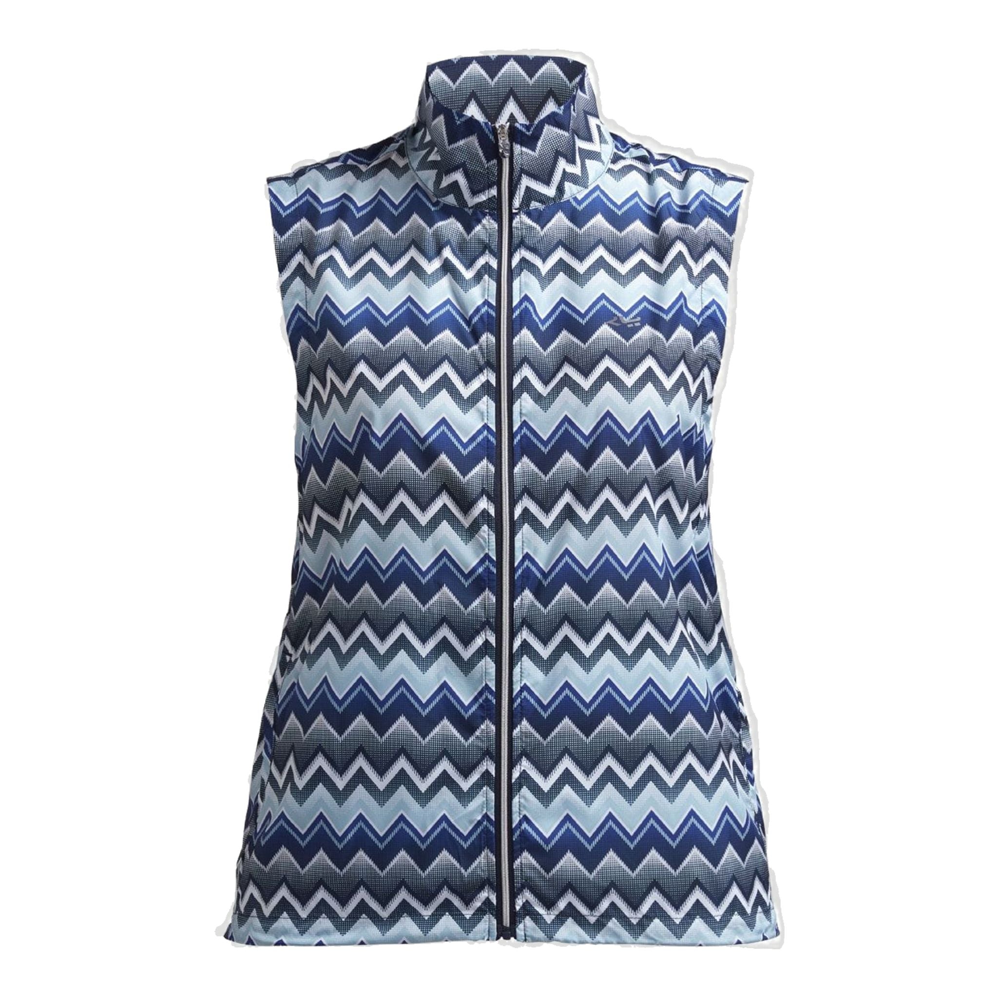 Röhnisch Pocket Wind Vest Zigzag Blue Damen