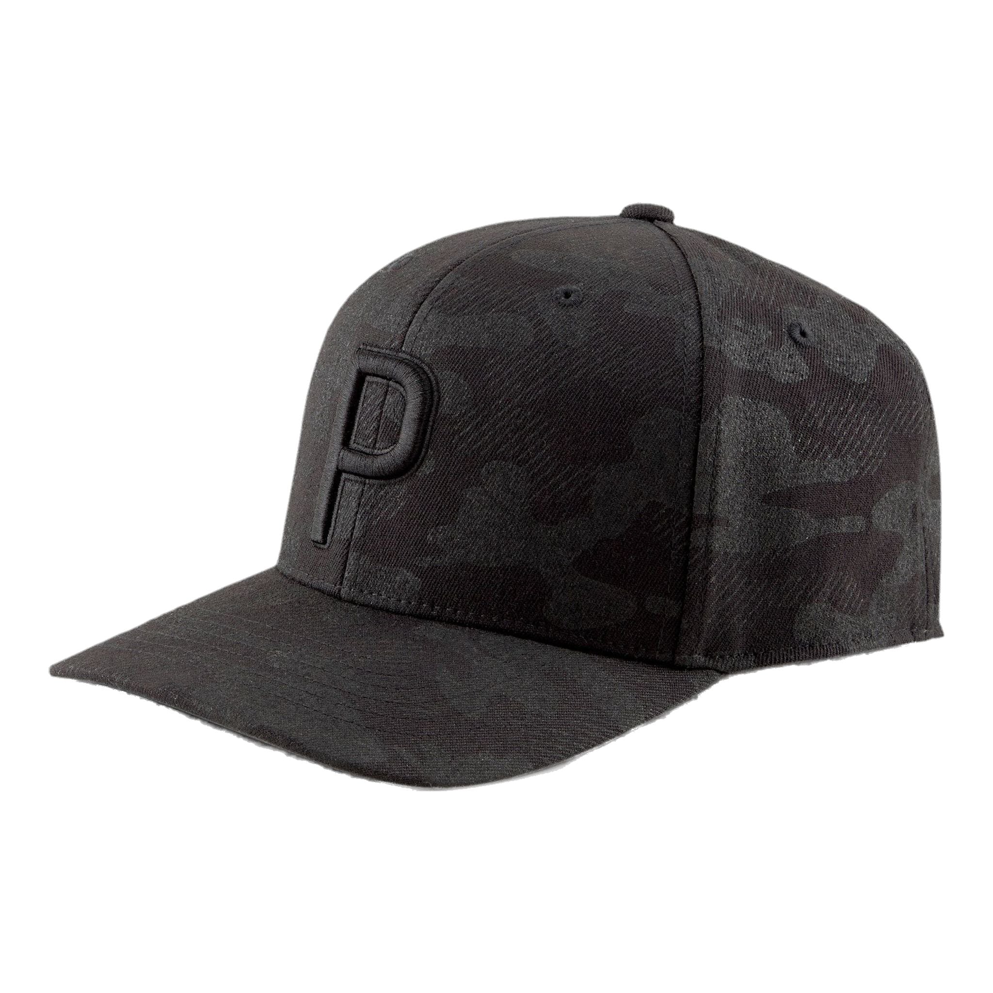 Puma P Snapback Golfkappe Camo Muster Schwarz Herren Herren