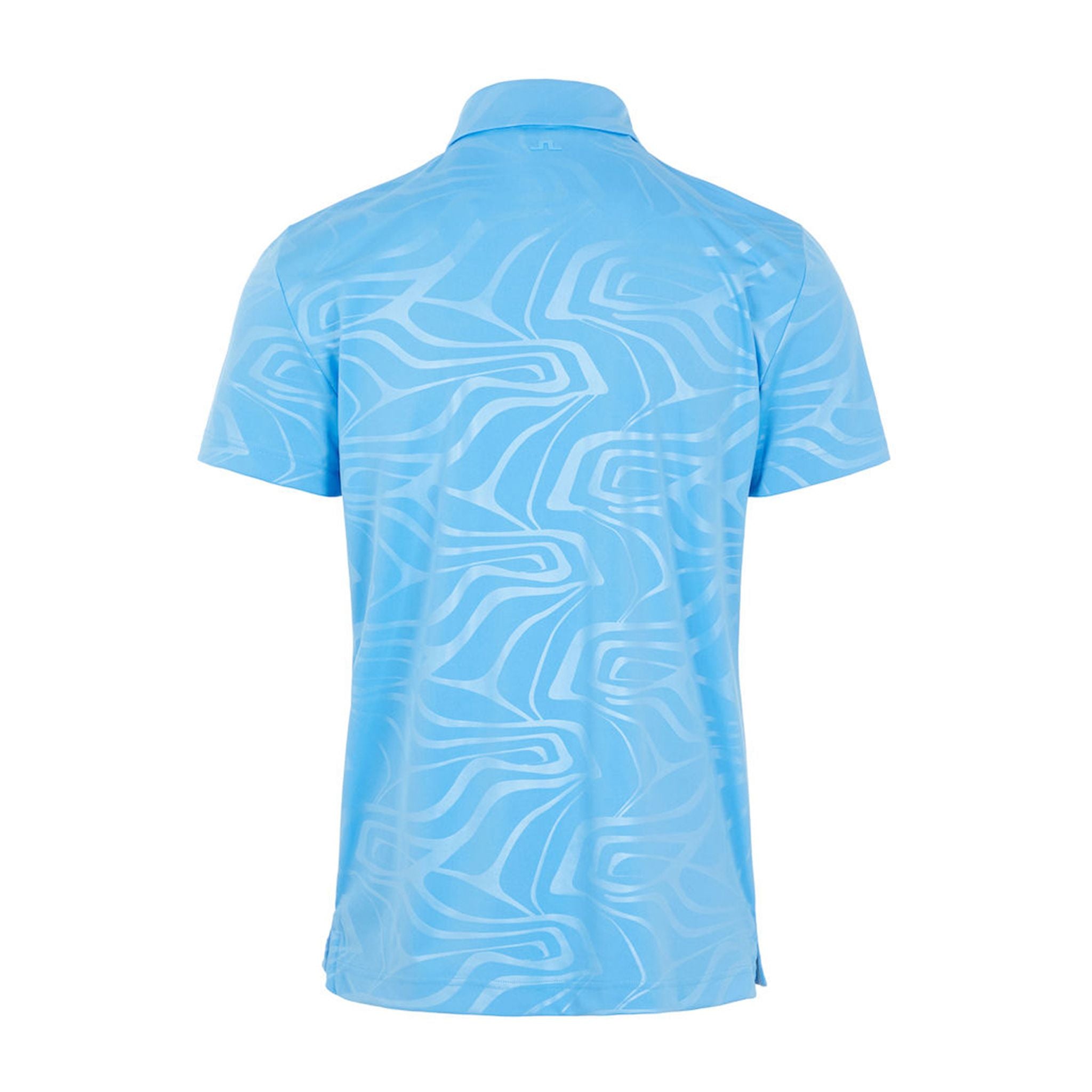 J. Lindeberg M Tony Slim Fit SS Polo Print Neo Deboss Ocean Blu Herren