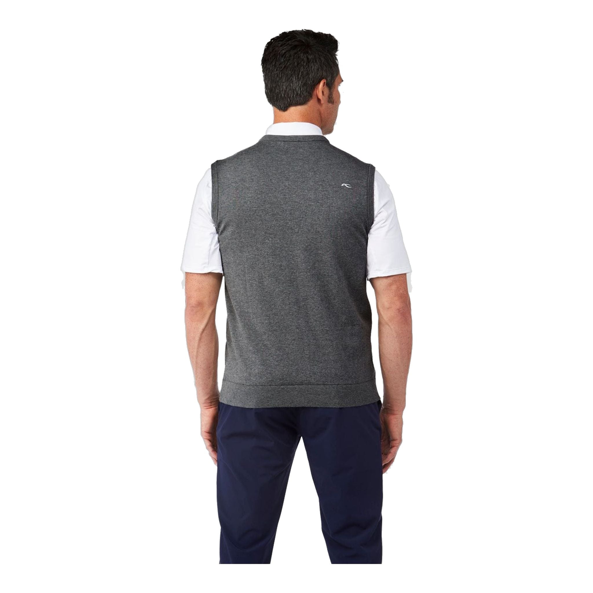Kjus M Kirk V-Neck Vest Steel Greymelange Herren
