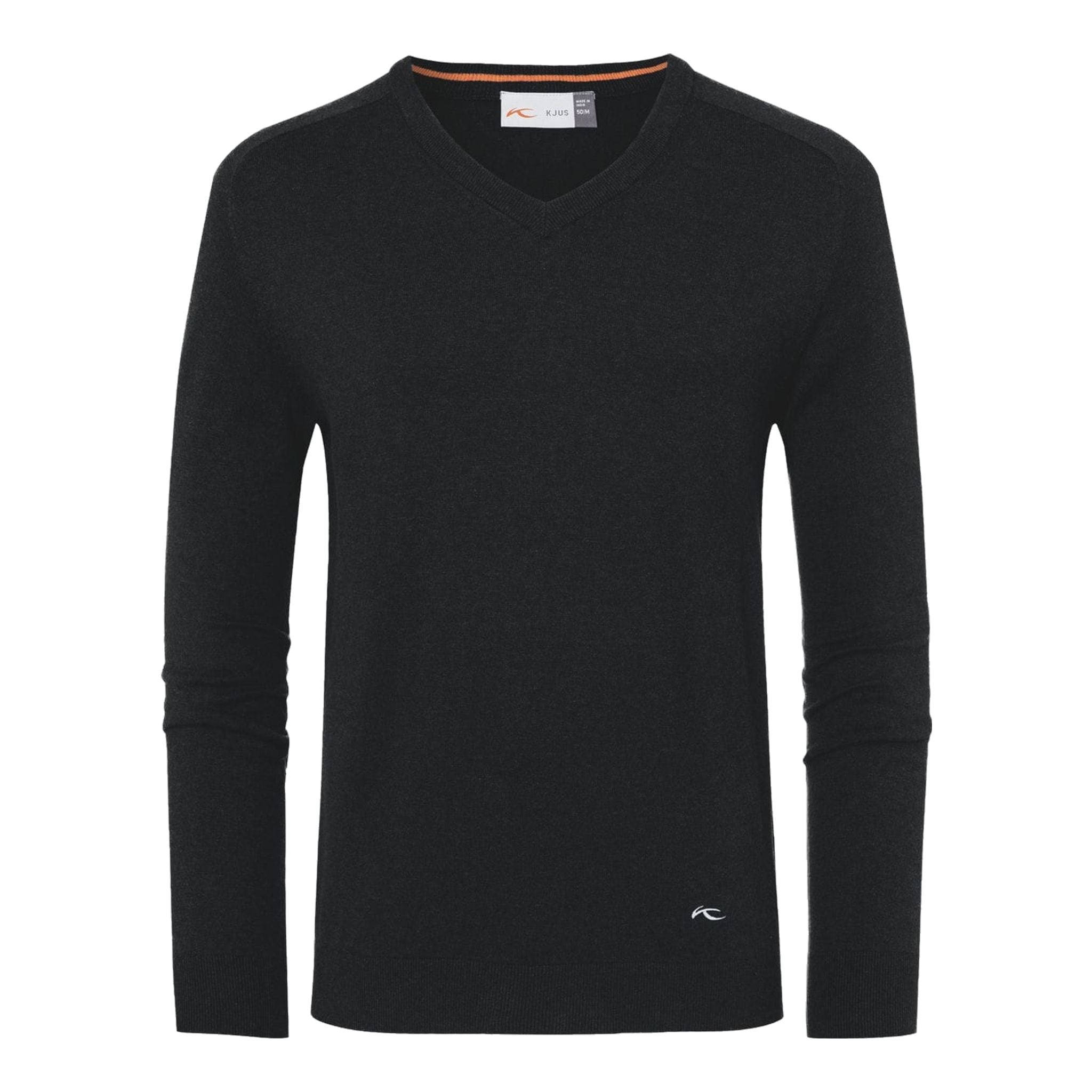 Kjus Pullover V-Ausschnitt Kirk M Schwarz Melange Herren
