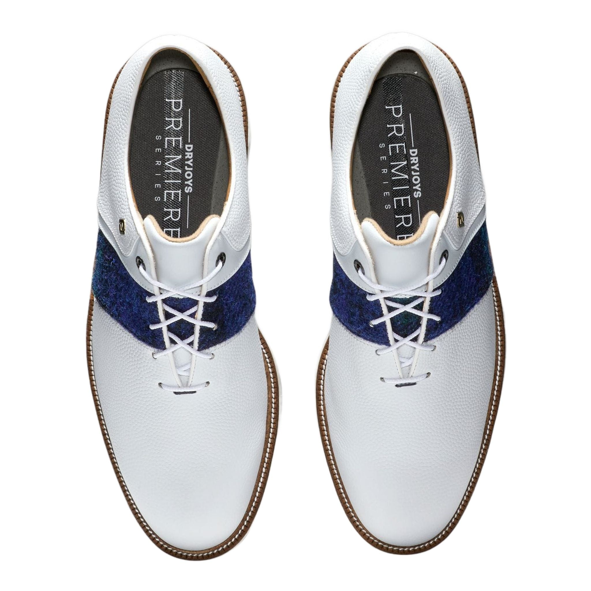 Footjoy M DJ Premiere Weiß/Blau/Grün Harris Tweed Herren