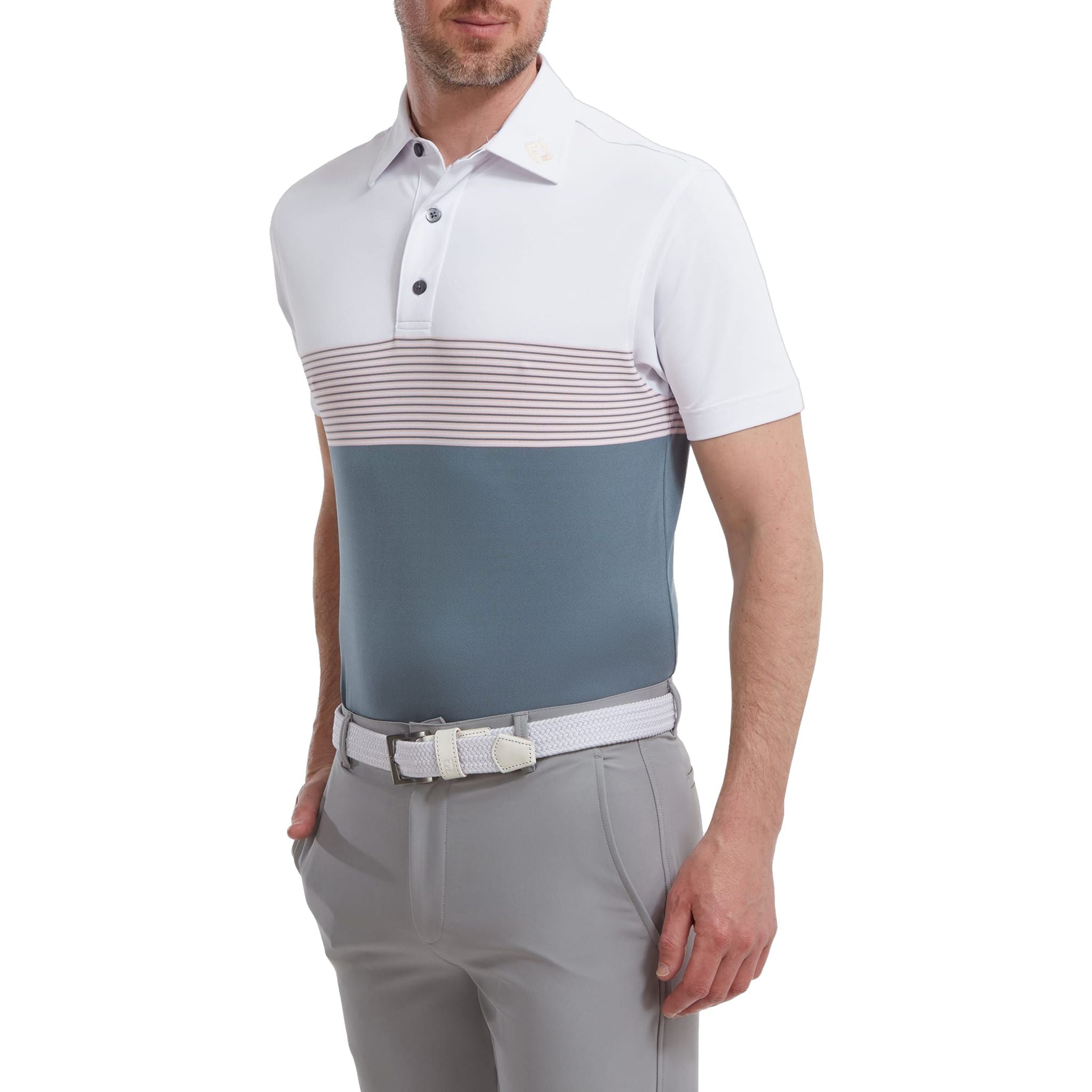 Footjoy Polo Colour Block Pique Herren