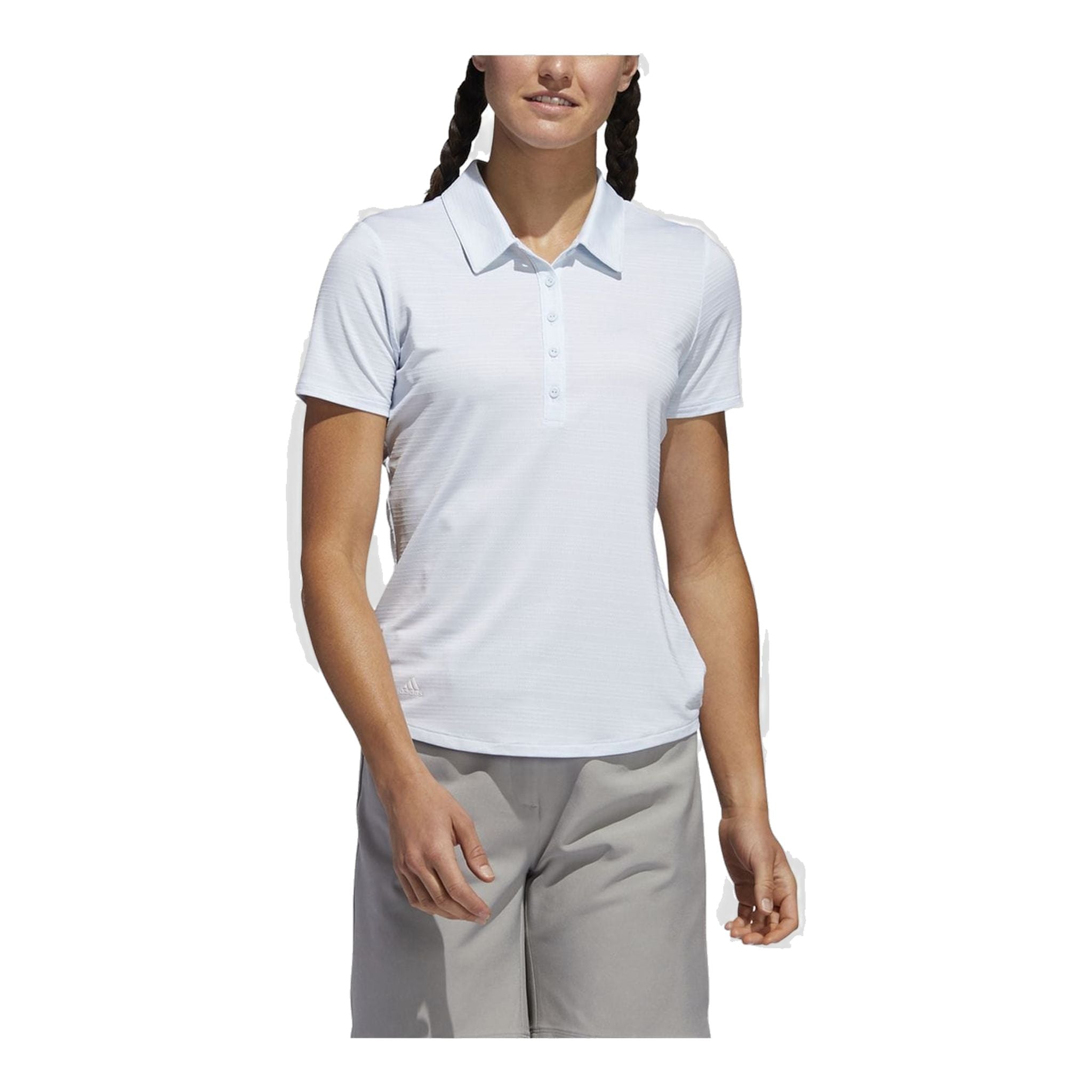 Adidas W Microdot SS Polo Sky Tint Damen