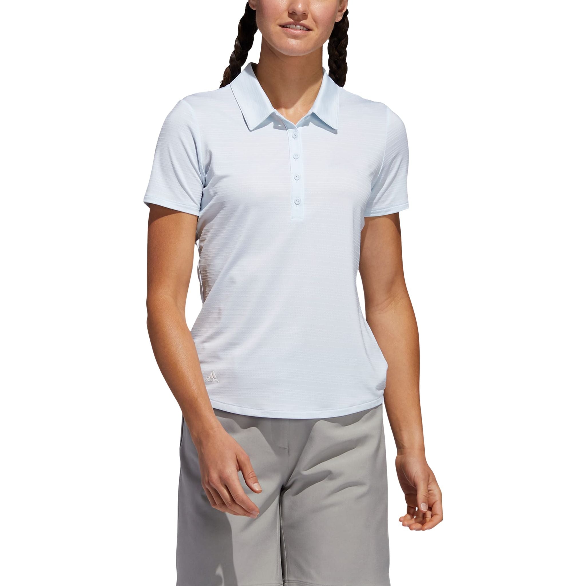 Adidas W Microdot SS Polo Sky Tint Damen