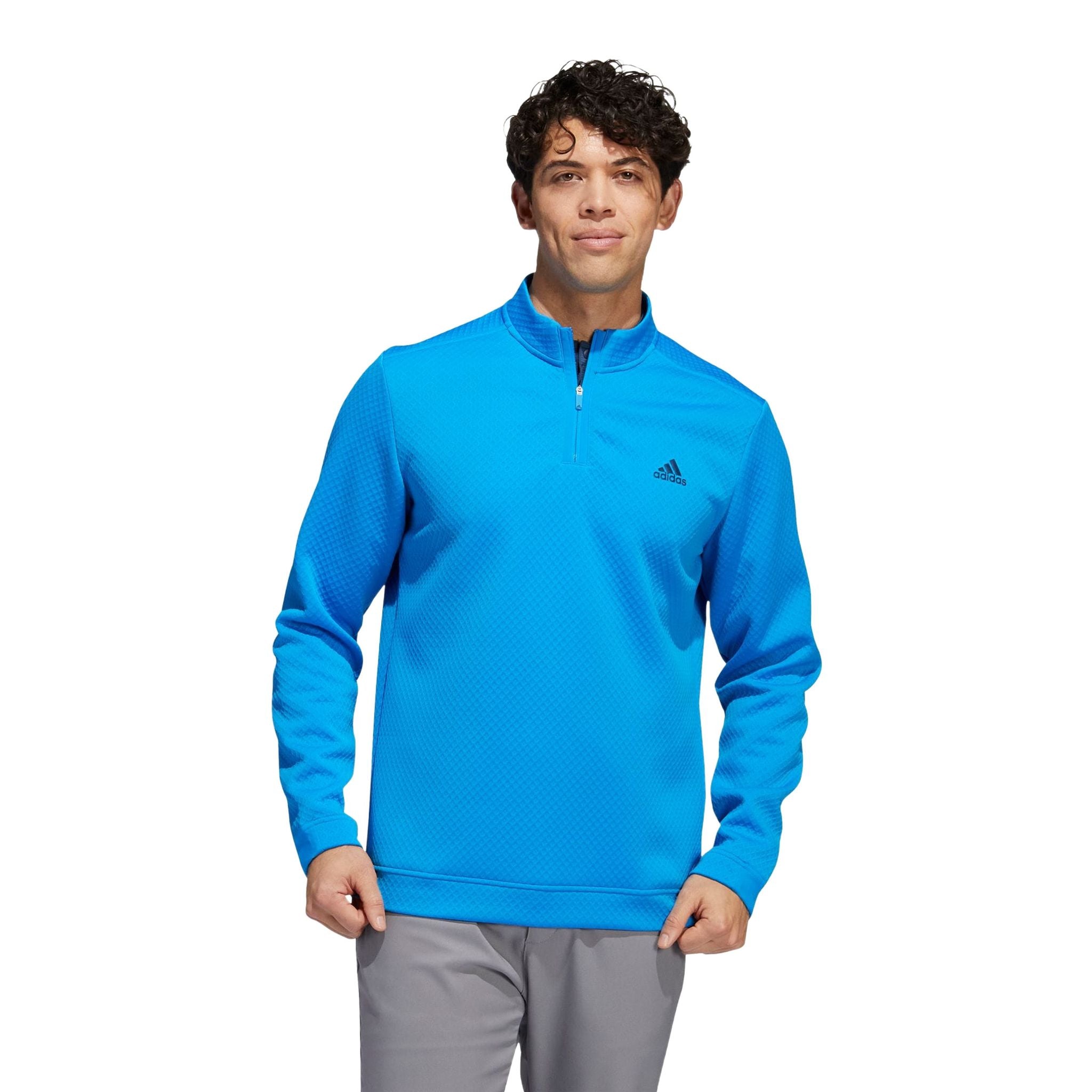 Adidas M Durable Water-Repellent 1/4 Zip Pullover Blue Ru Herren