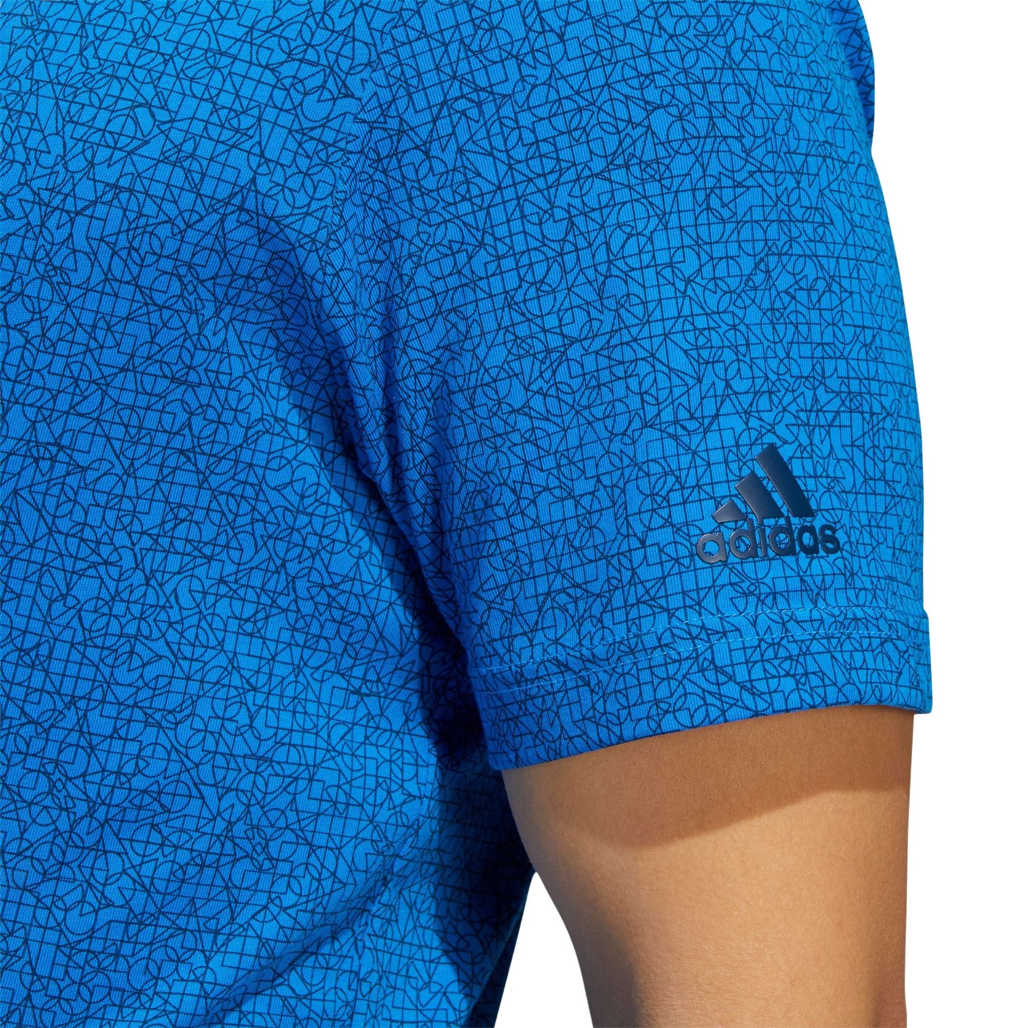 Adidas M Polo Abstract Print Blue Rush/Crew Navy Herren