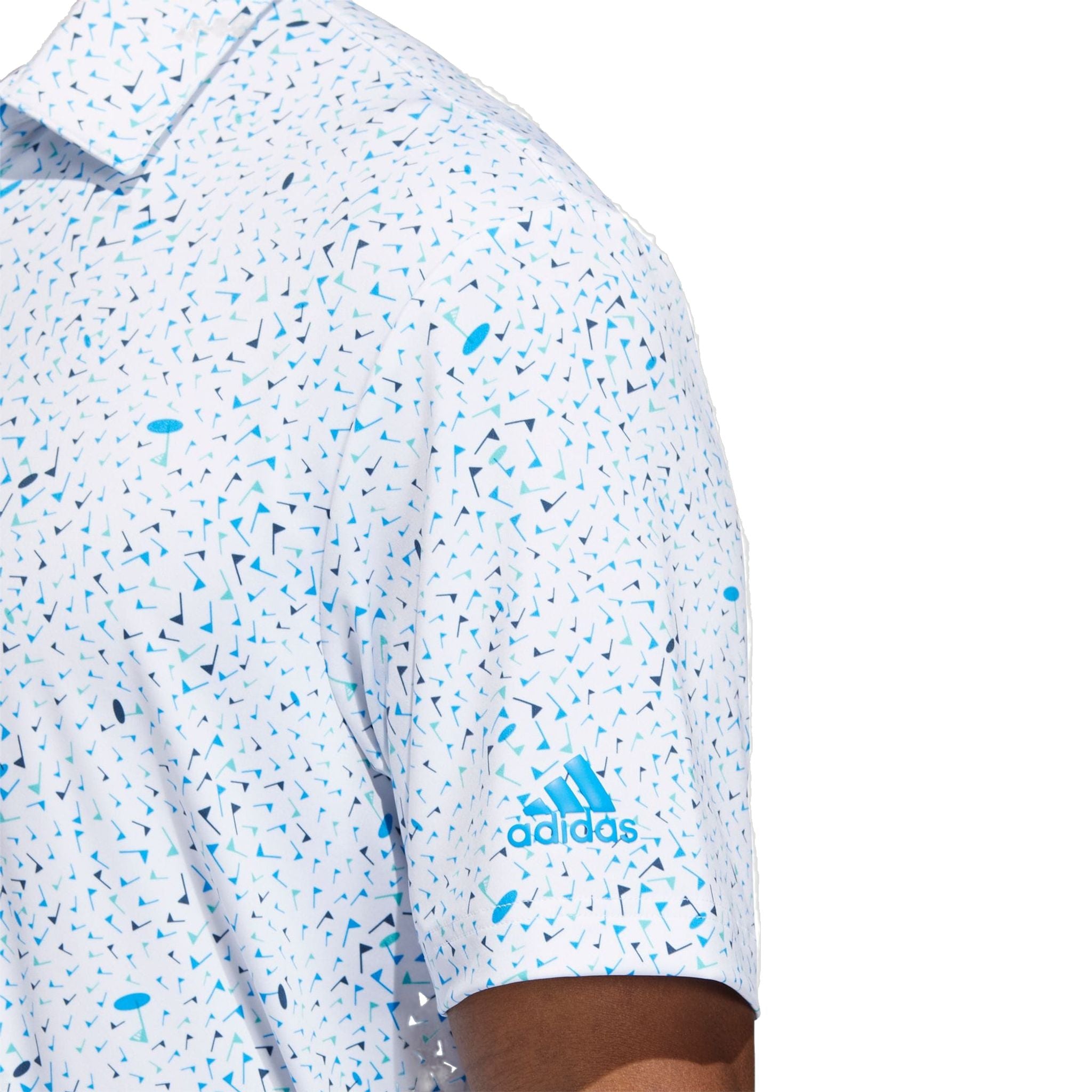 Adidas M Polo Flag Print Blue Rush/Semi Mint Rush/Crew Na Herren