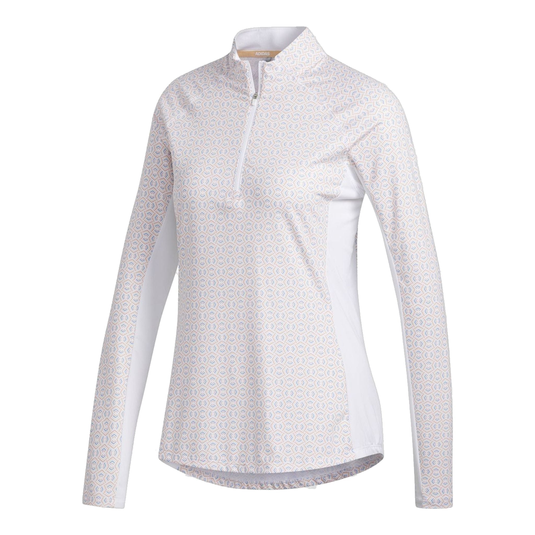 Adidas W Polo Aeroready UPF50 Langarm Weiß/Orange Damen