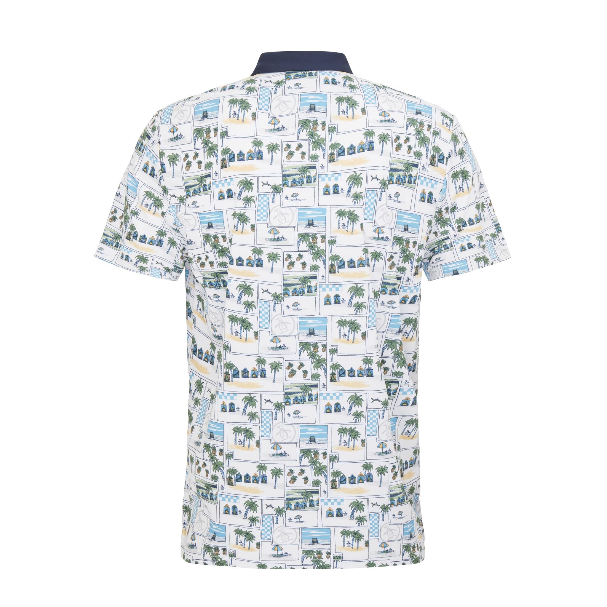 Original Penguin Beach Club Print Poloshirt Herren
