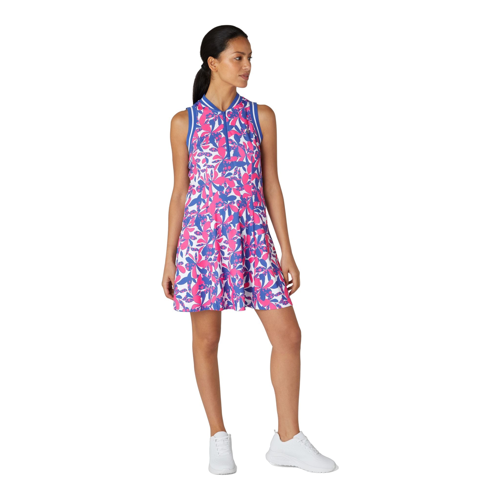 Original Penguin Floral Printed Zip Golfkleid Damen