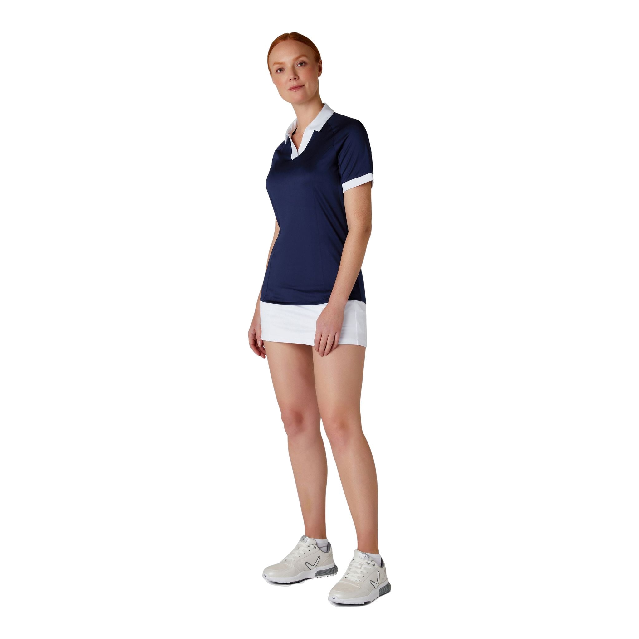 Callaway Short Sleeve V-Placket ColorBL Shirt Damen
