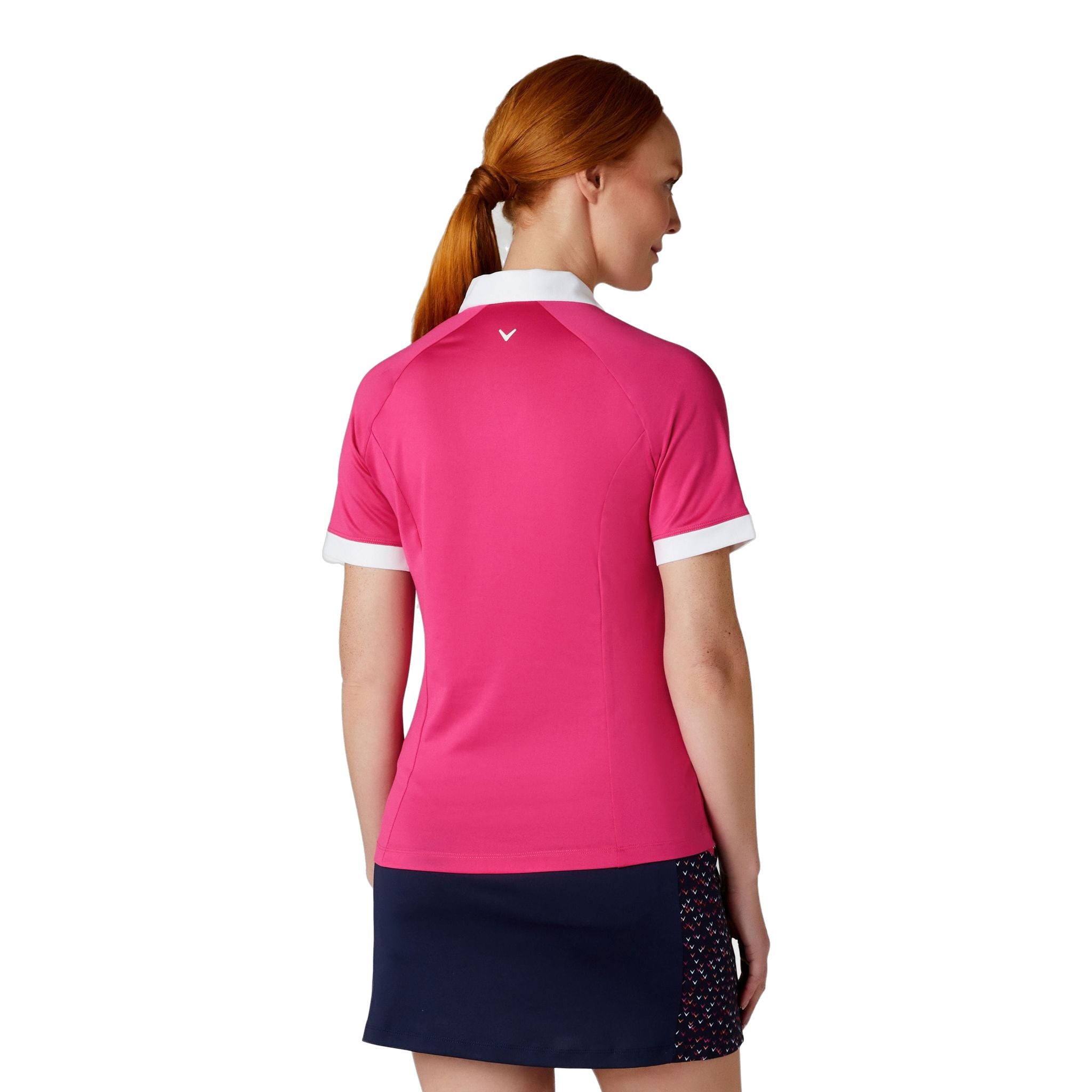 Callaway Short Sleeve V-Placket ColorBL Shirt Damen