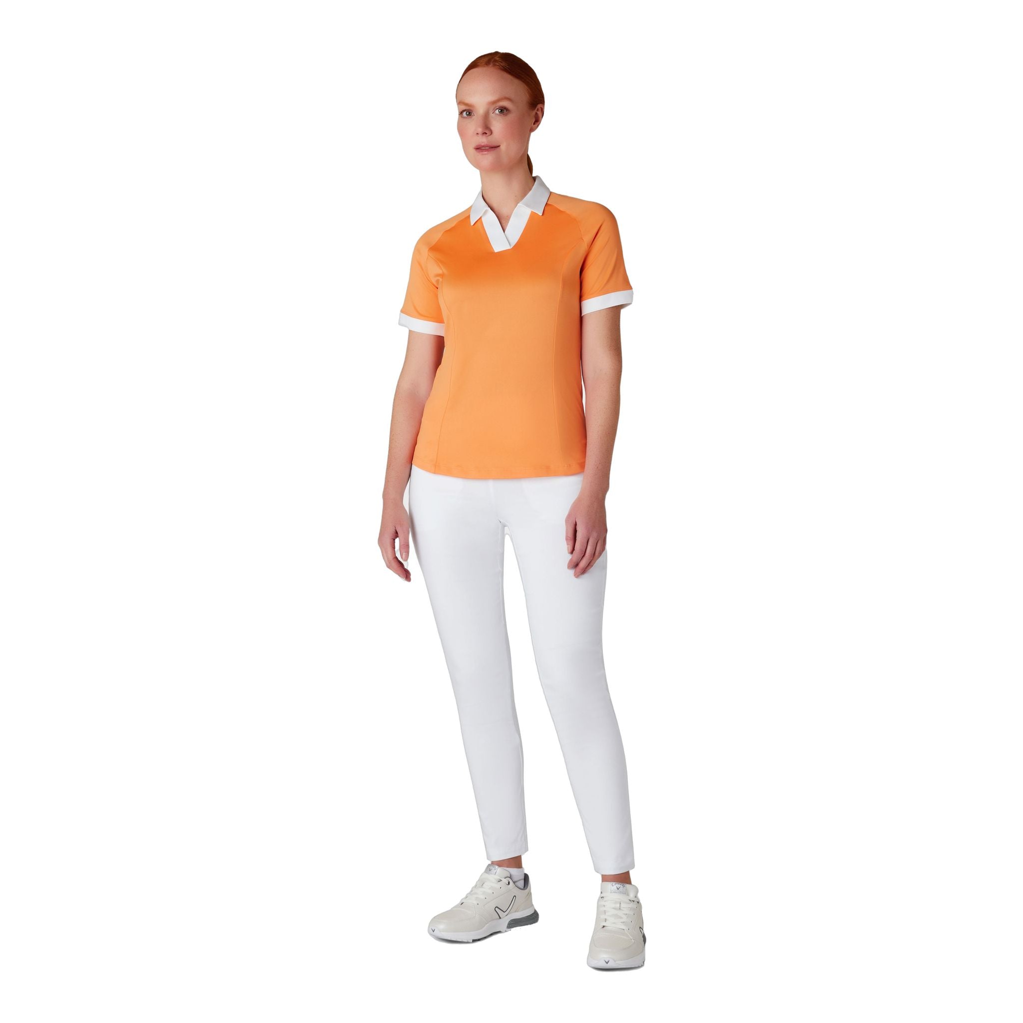 Callaway Short Sleeve V-Placket ColorBL Shirt Damen