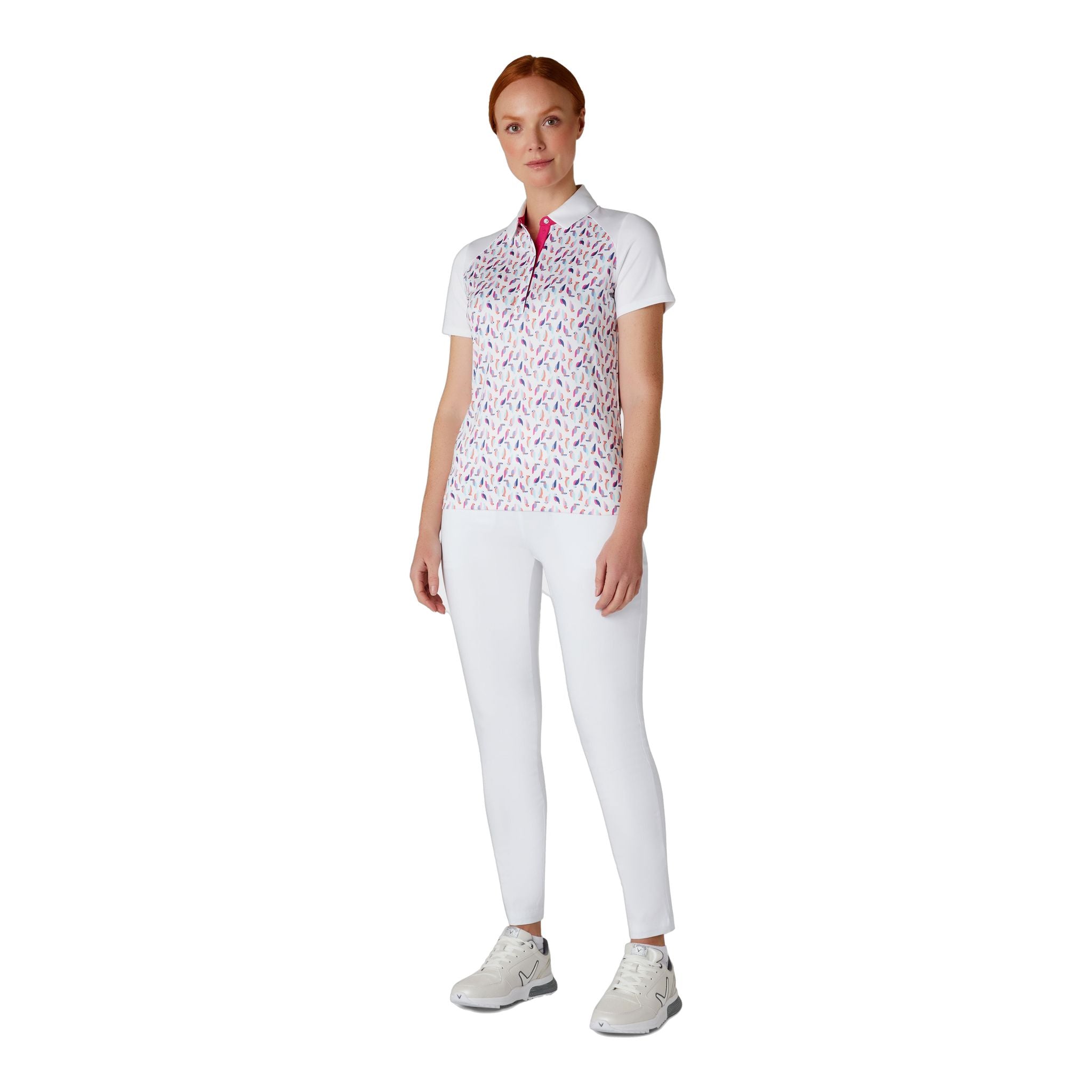 Callaway Birdie/Eagle Print Polo Damen