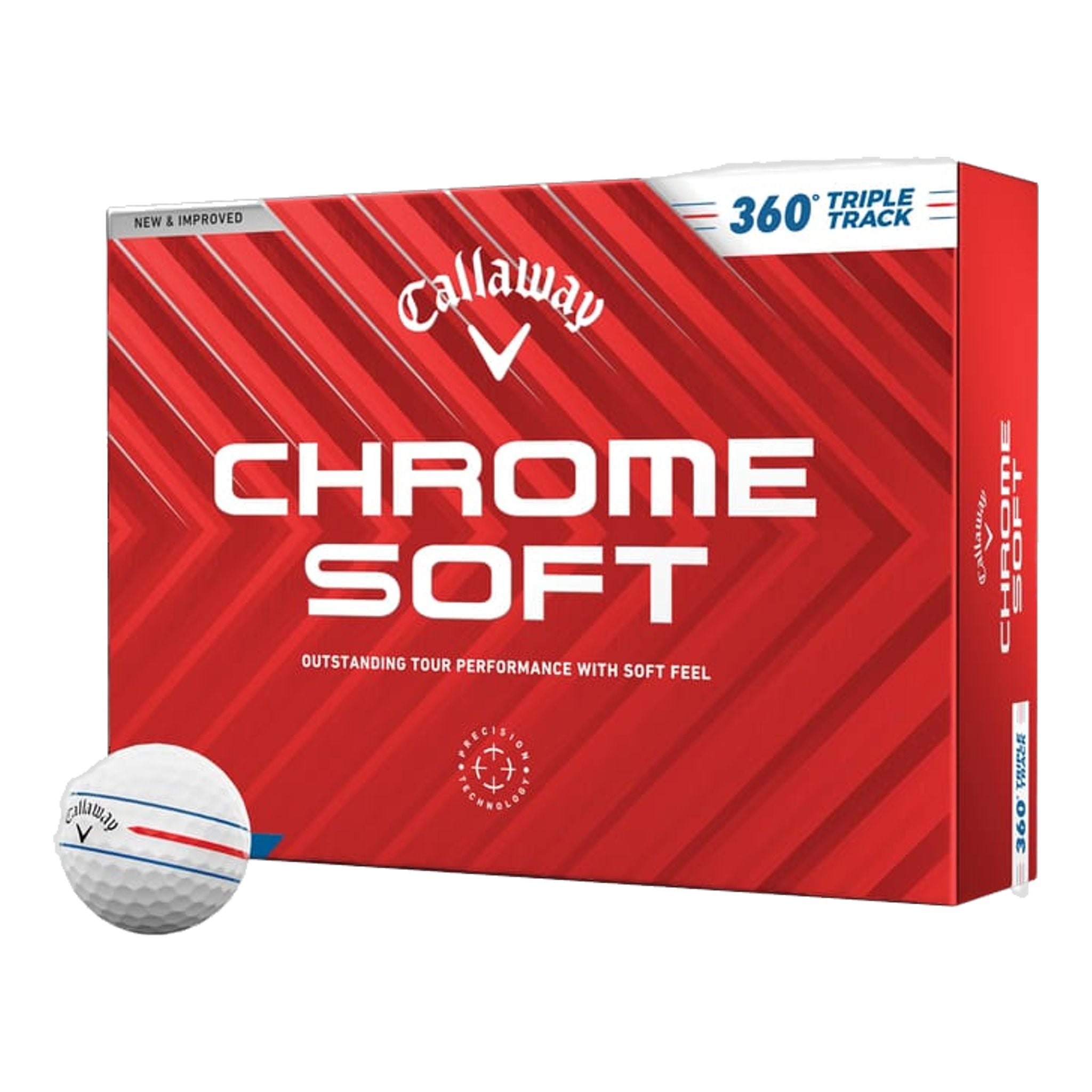 Callaway Chrome Soft 360 Triple Track Golfbälle (2024)