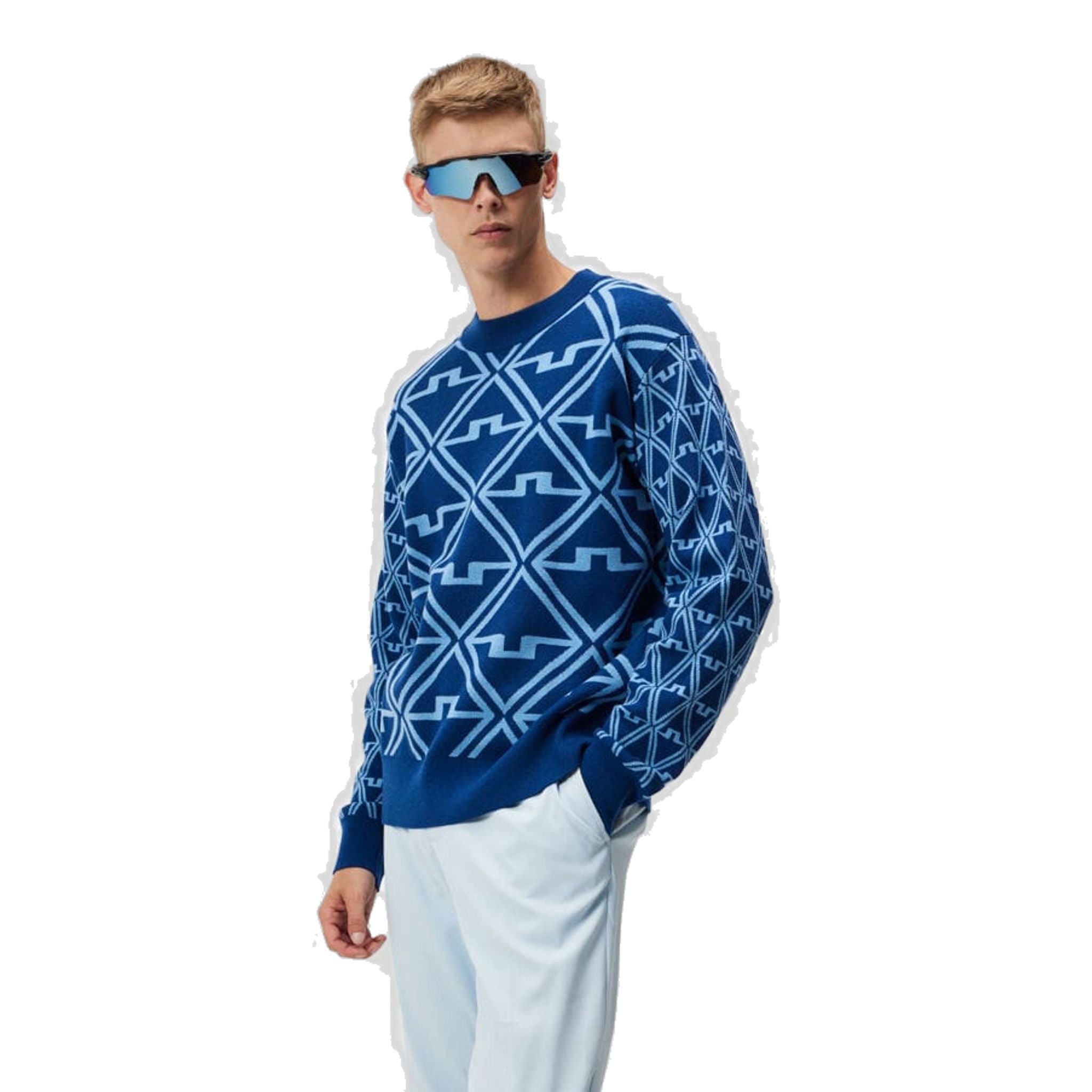 J. Lindeberg Isaac Jaquard Knitted Sweater Herren