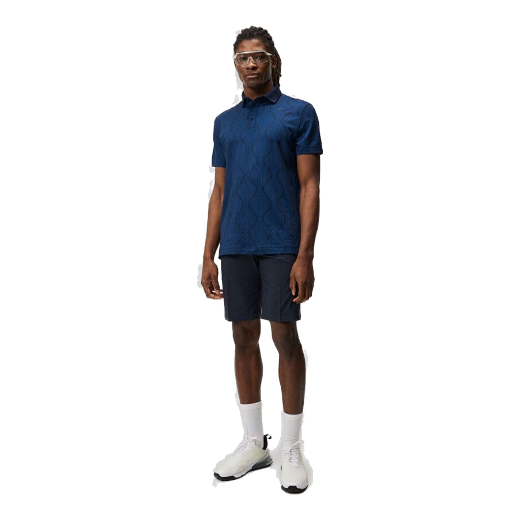 J. Lindeberg Mat Jacquard Regular Fit Poloshirt Herren