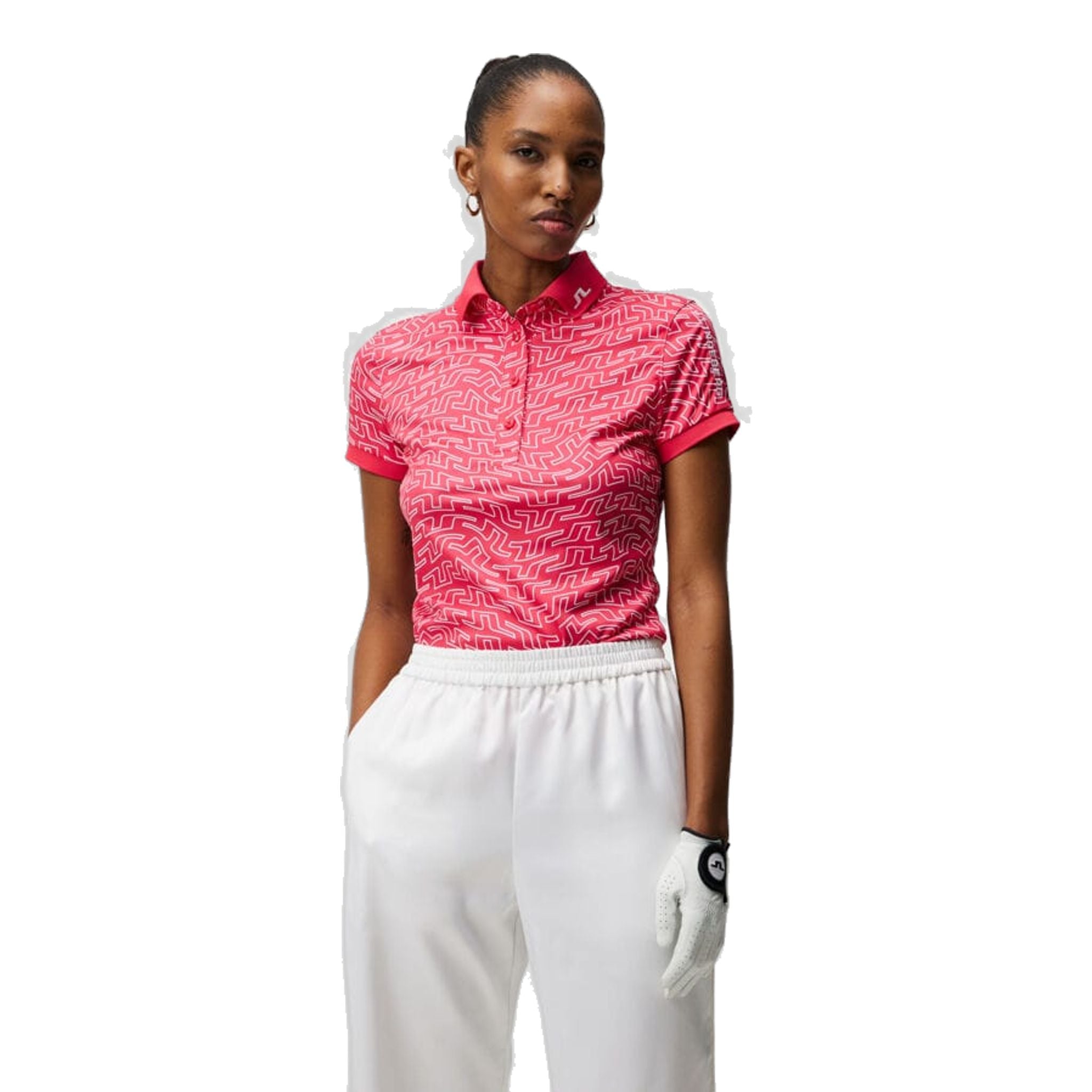 J. Lindeberg Tour Tech Print Poloshirt Damen
