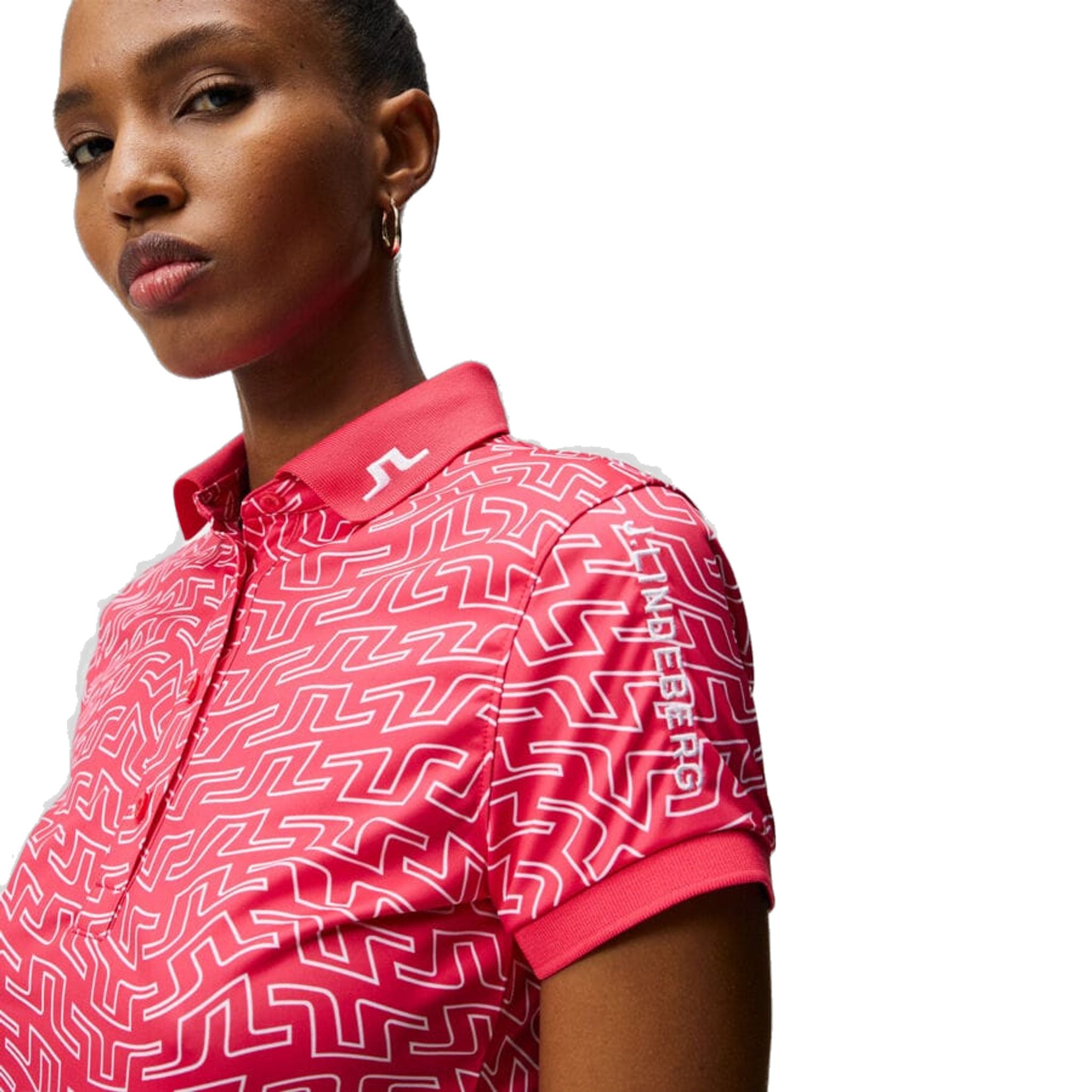 J. Lindeberg Tour Tech Print Poloshirt Damen