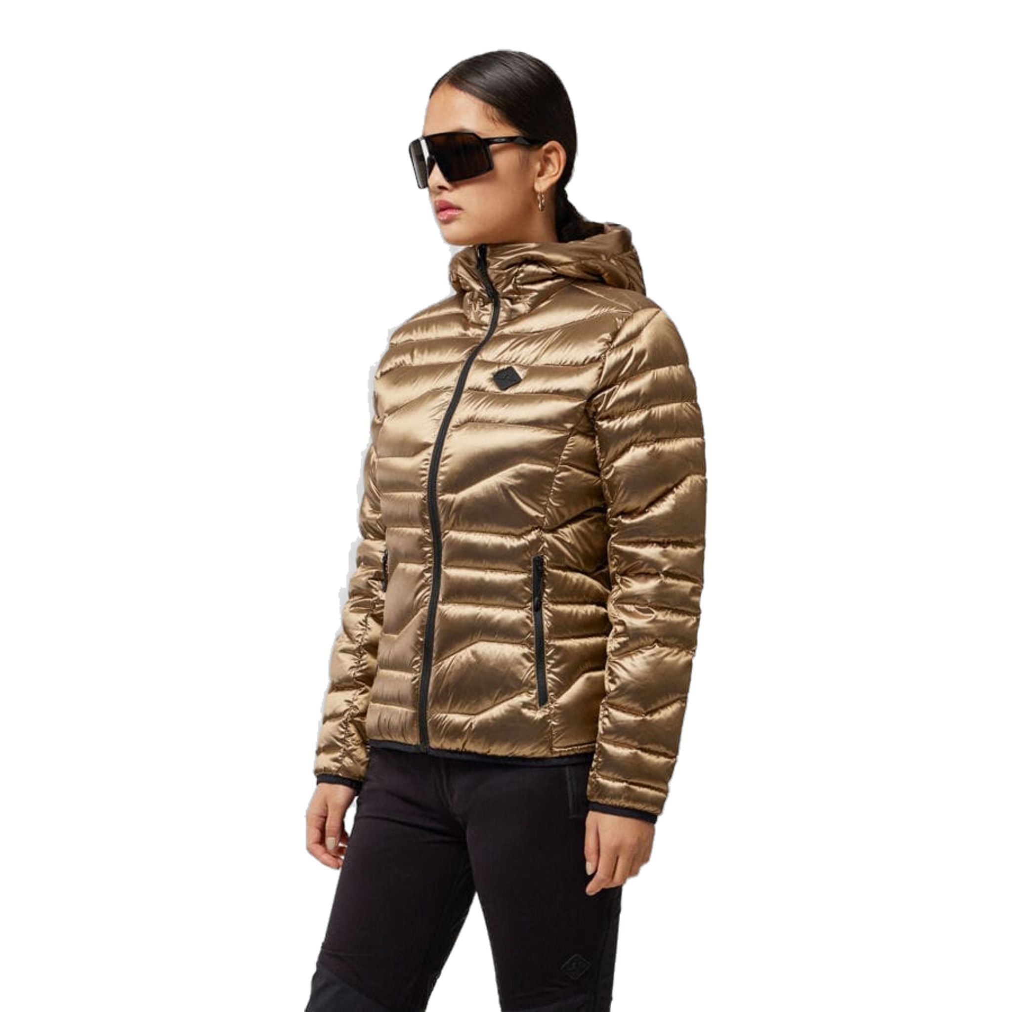 J. Lindeberg Cliff Golf Leichte Golf Daunenjacke Hood Tiger Bro Damen