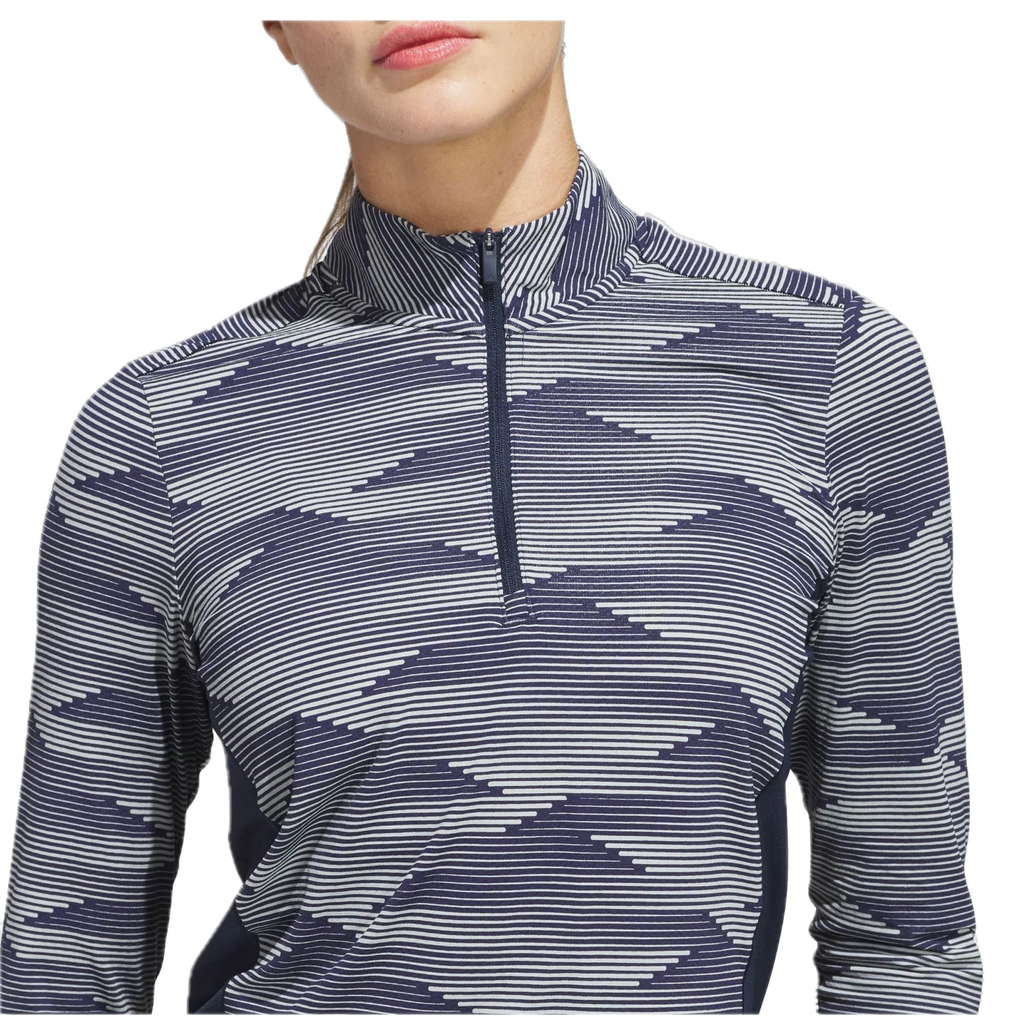 Adidas Ultimate365 Printed 1/4-Zip Mock Polo Damen