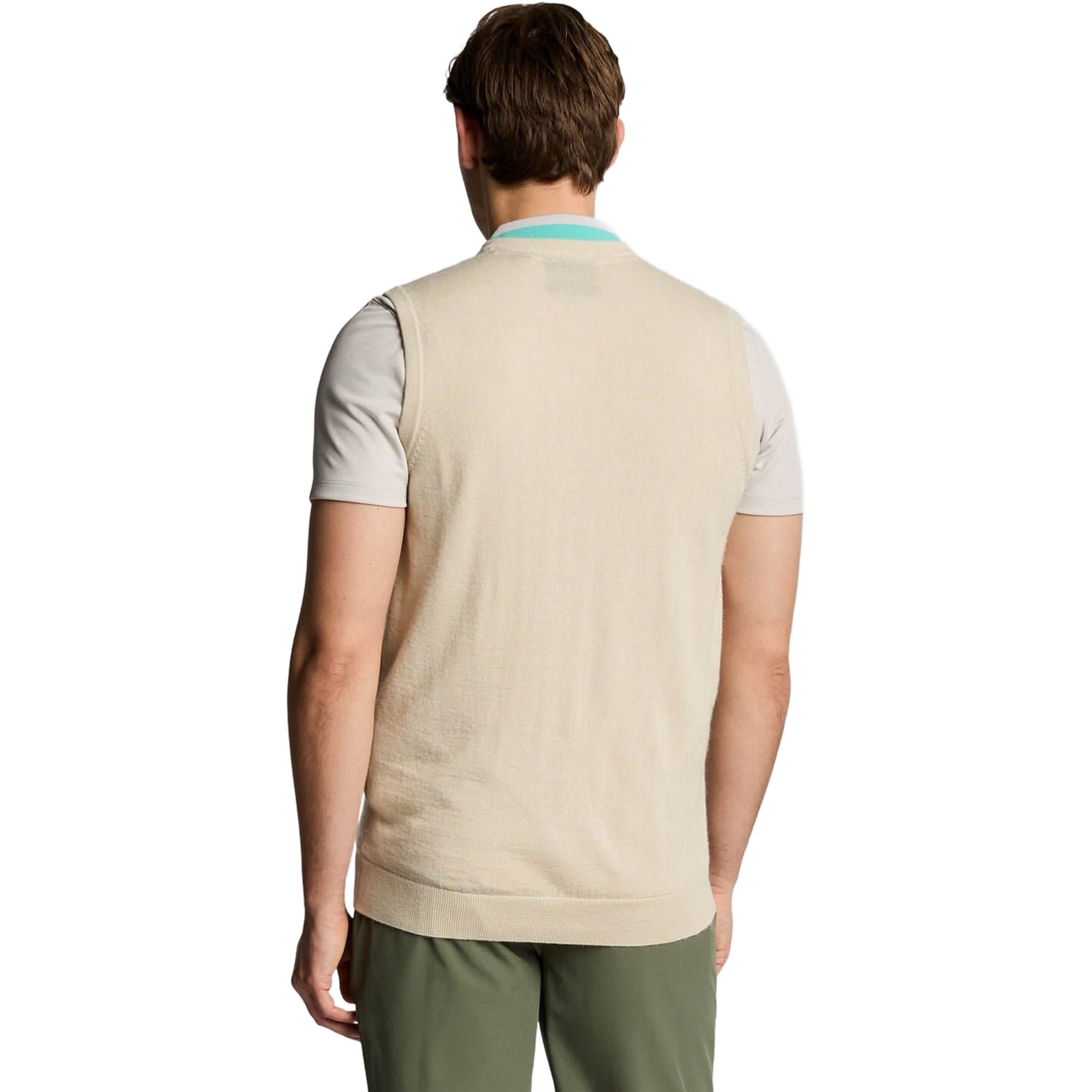 Lyle & Scott Merino Blend Knitted V-Neck Vest Herren