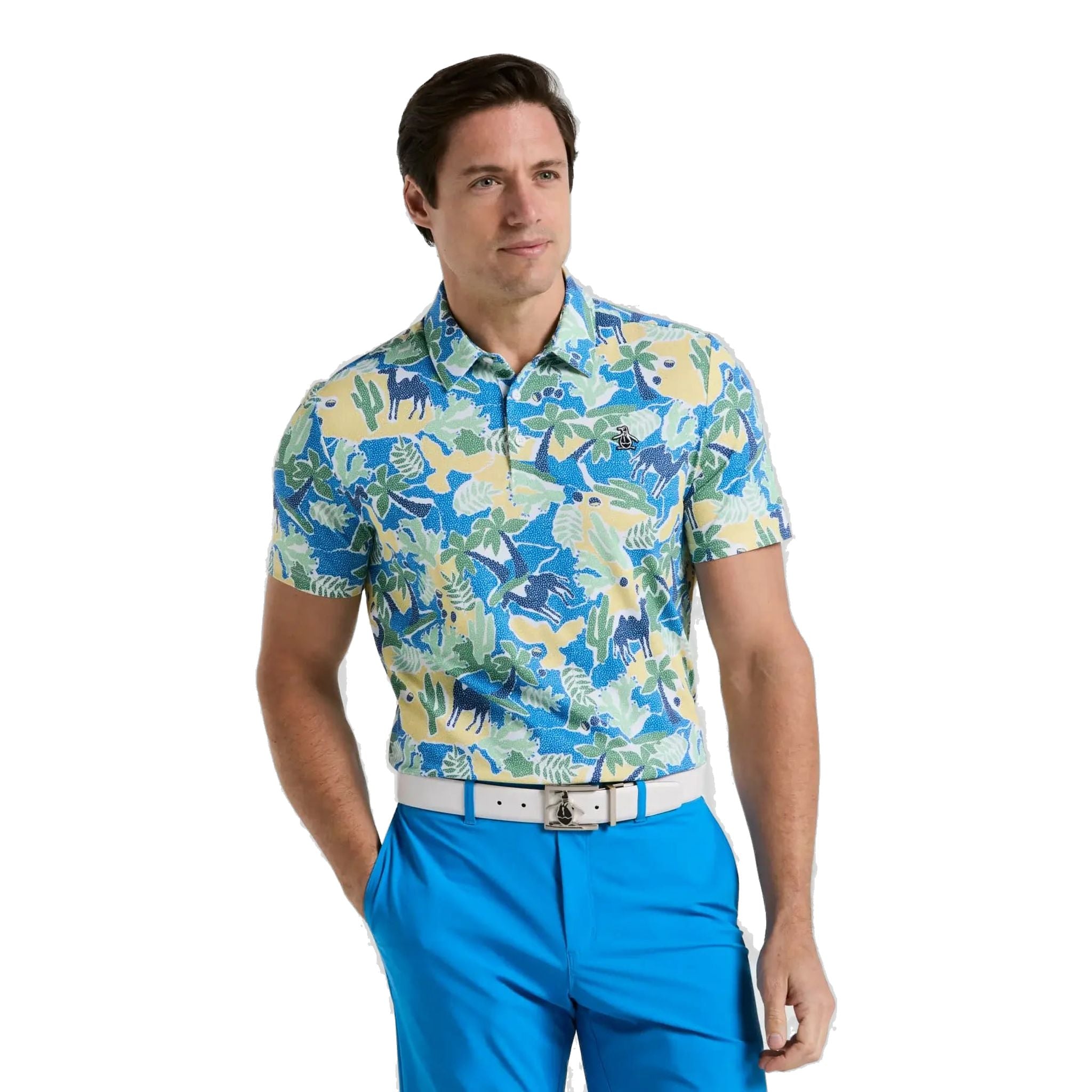 Original Penguin Ibiza Earl Print Polo Herren