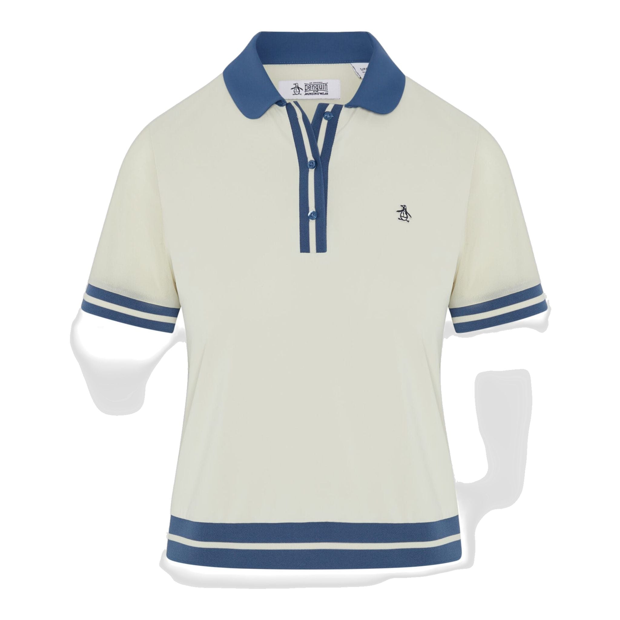 Original Penguin Waist Length Colourblock Polo Damen