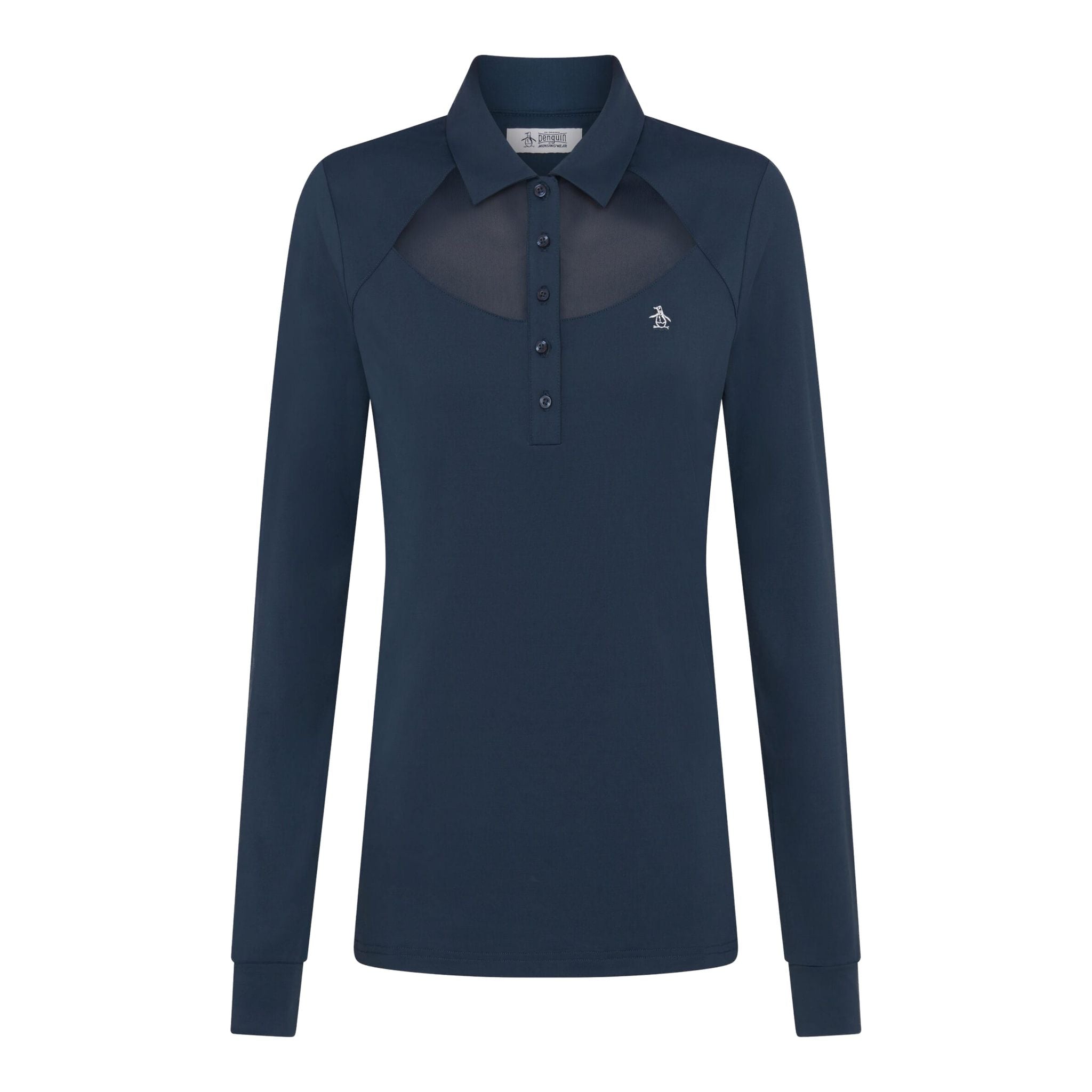 Original Penguin Longsleeve Mesh Polo Damen