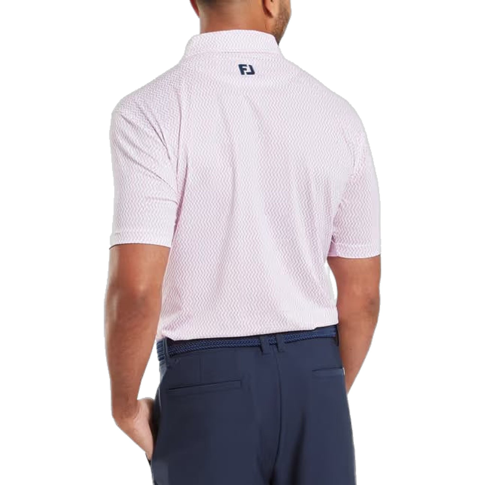Footjoy Wiggle Print Lisle Polo Herren