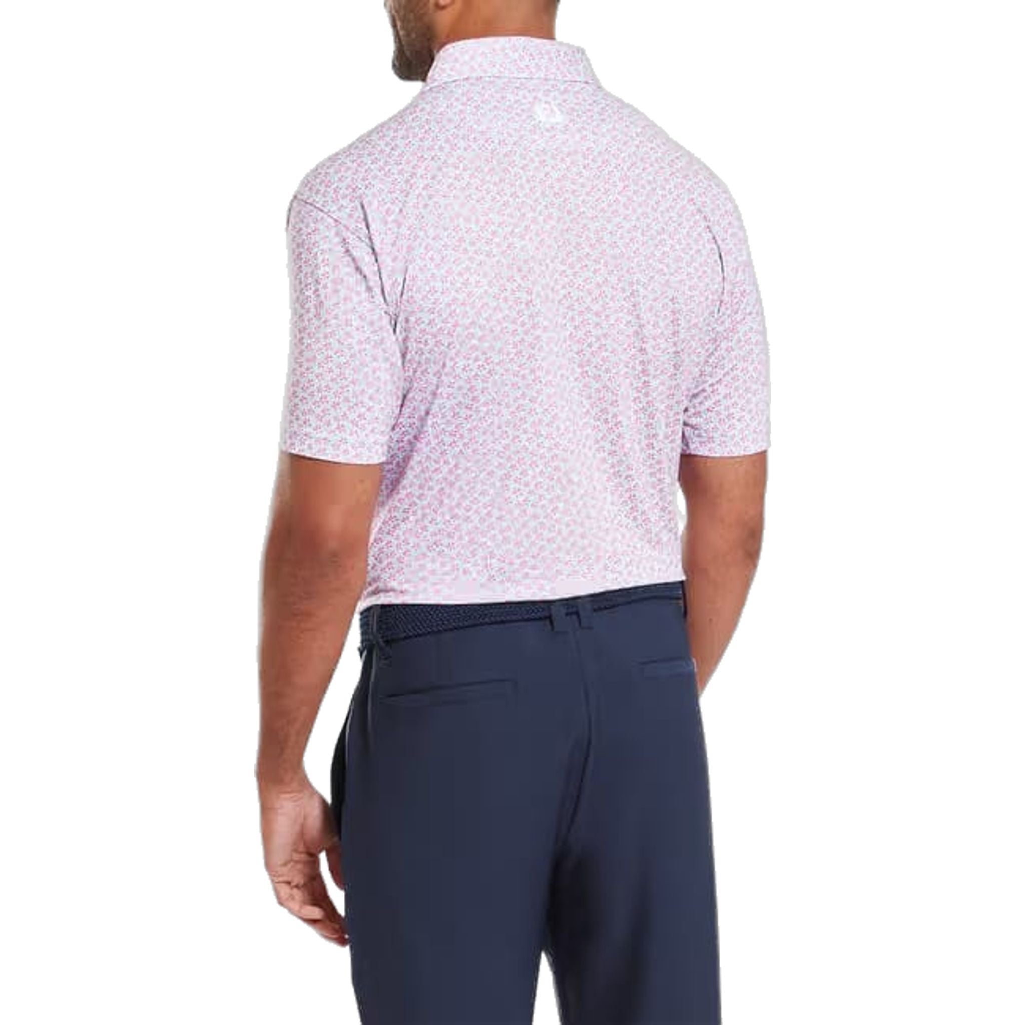 Footjoy Floral Sketch Print Lisle Polo Herren