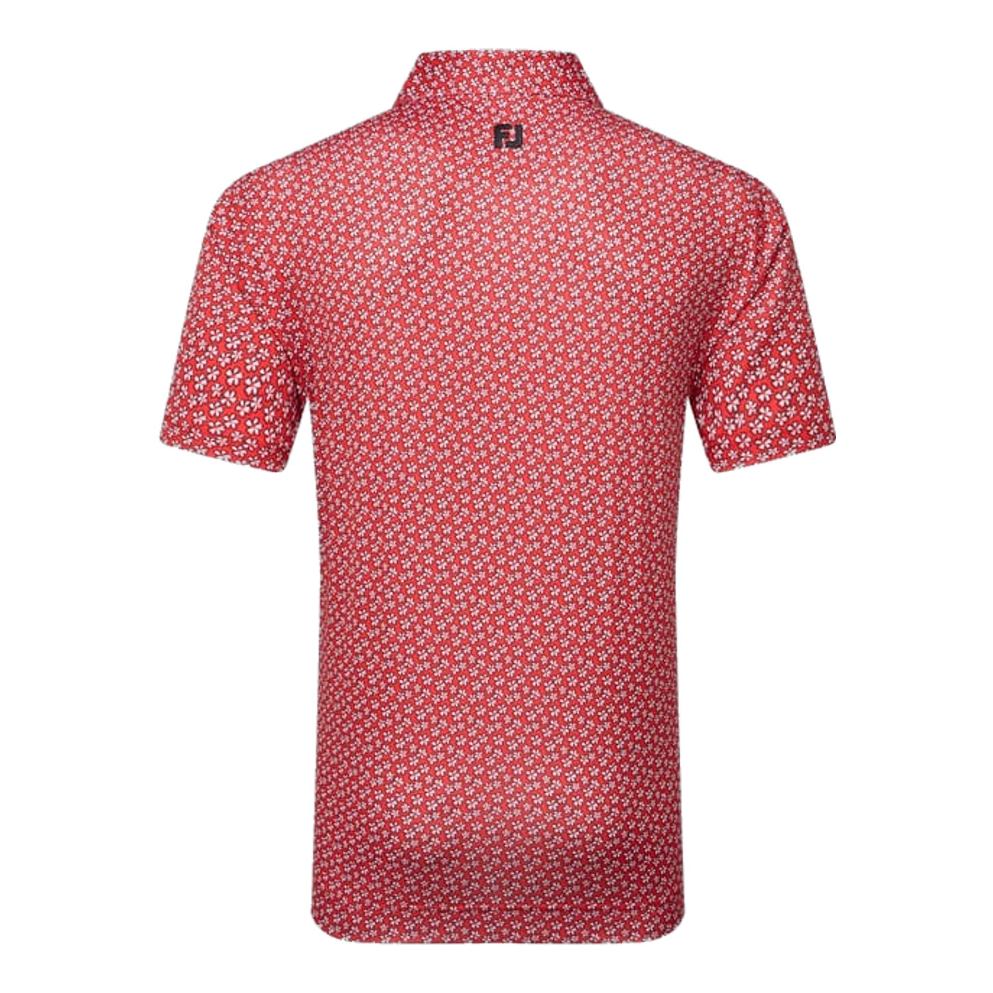 Footjoy Floral Sketch Print Lisle Polo Herren
