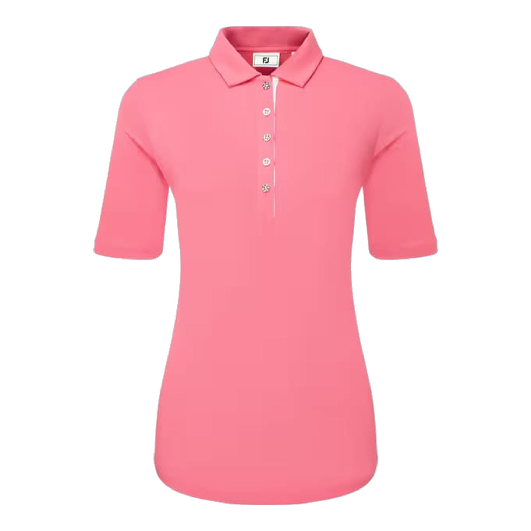 Footjoy Half Sleeve Ruched Lisle Polo Damen