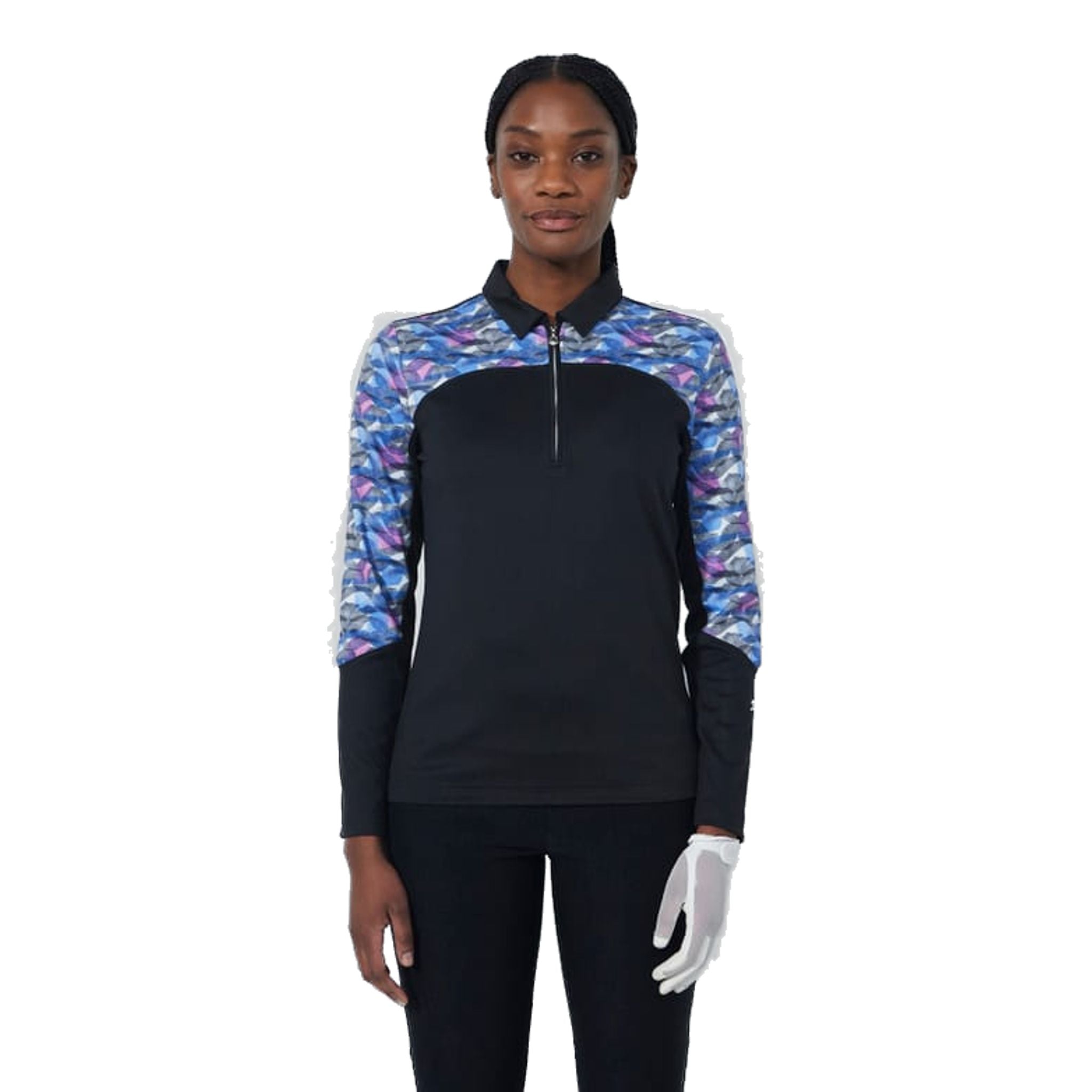 Daily Sports Print Peach Poloshirt Damen