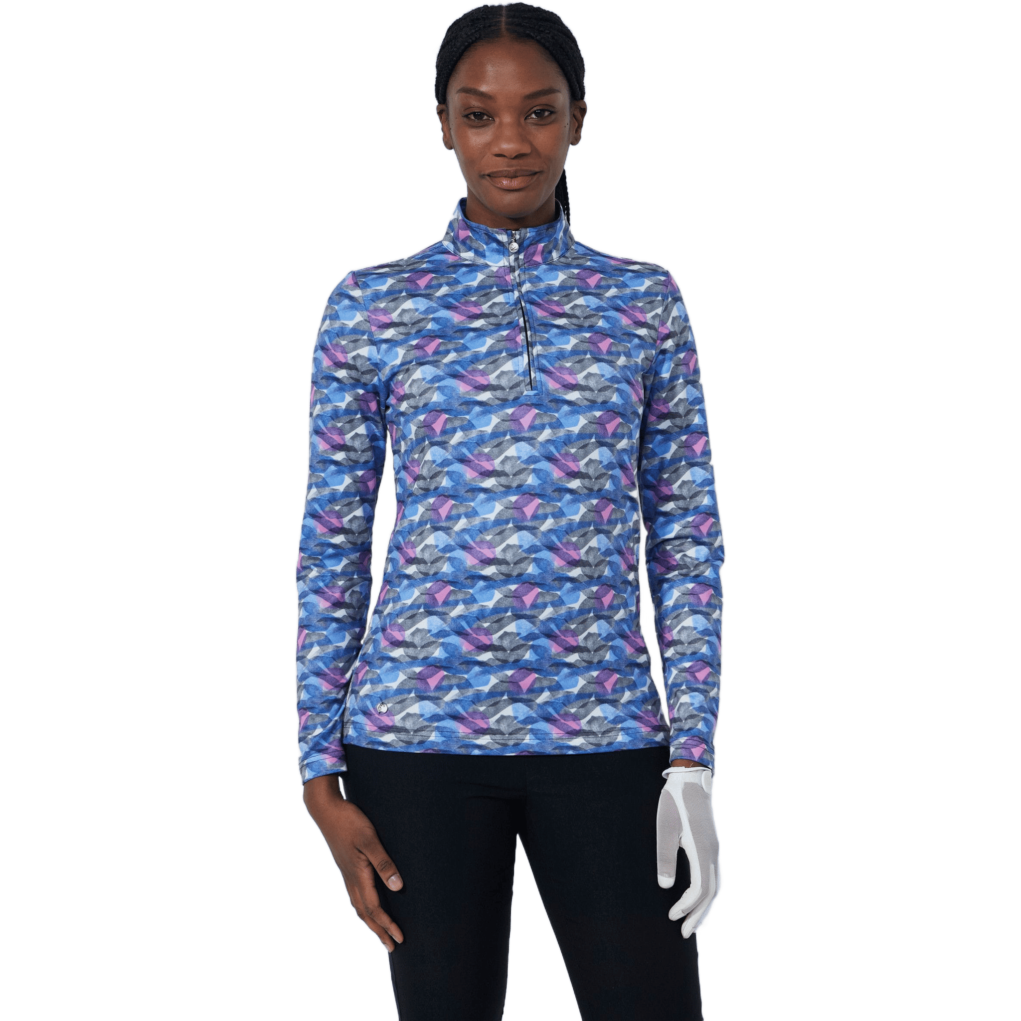 Daily Sports Print Peached Poloshirt Damen