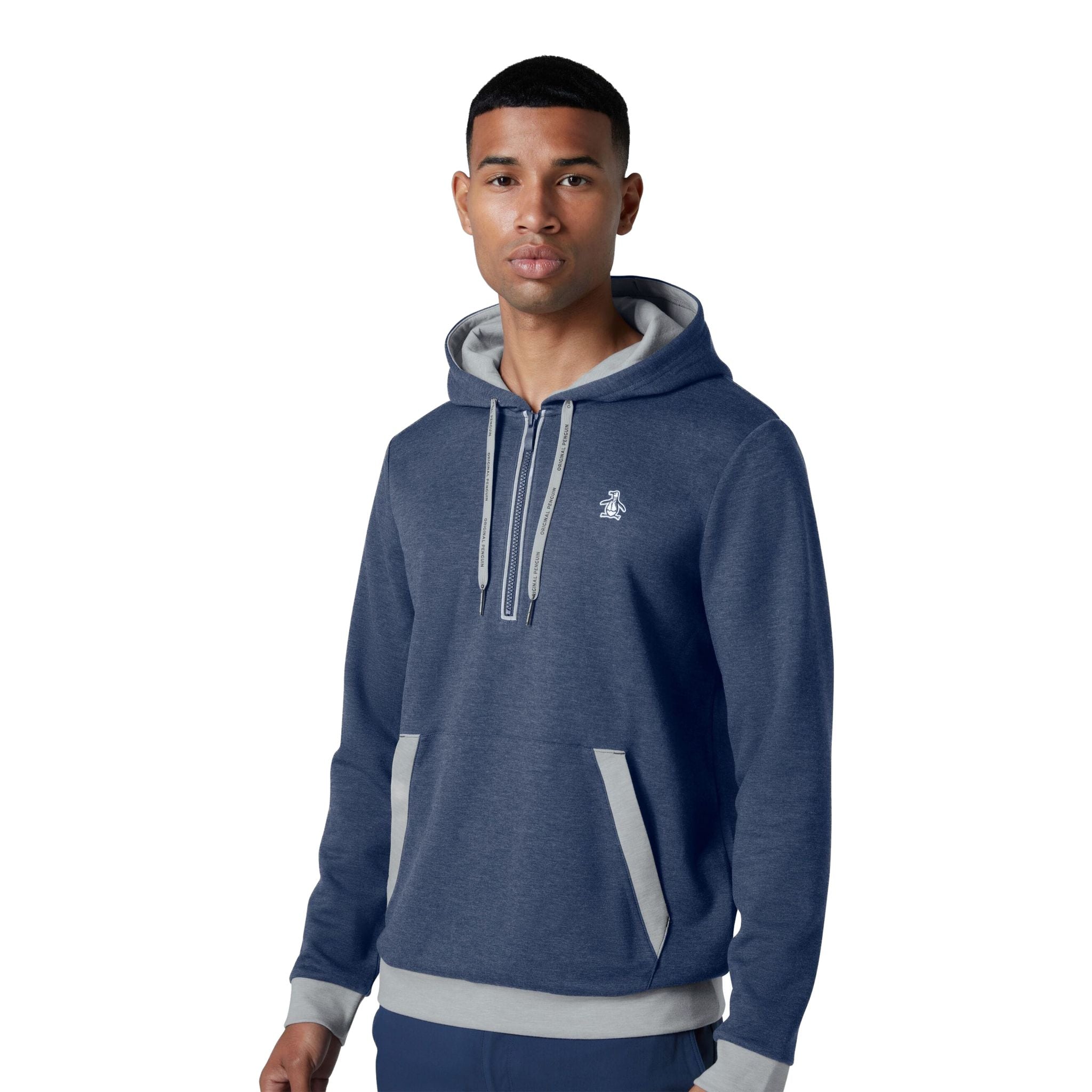 Original Penguin 1/4 Zip Colour Block Hoodie Herren