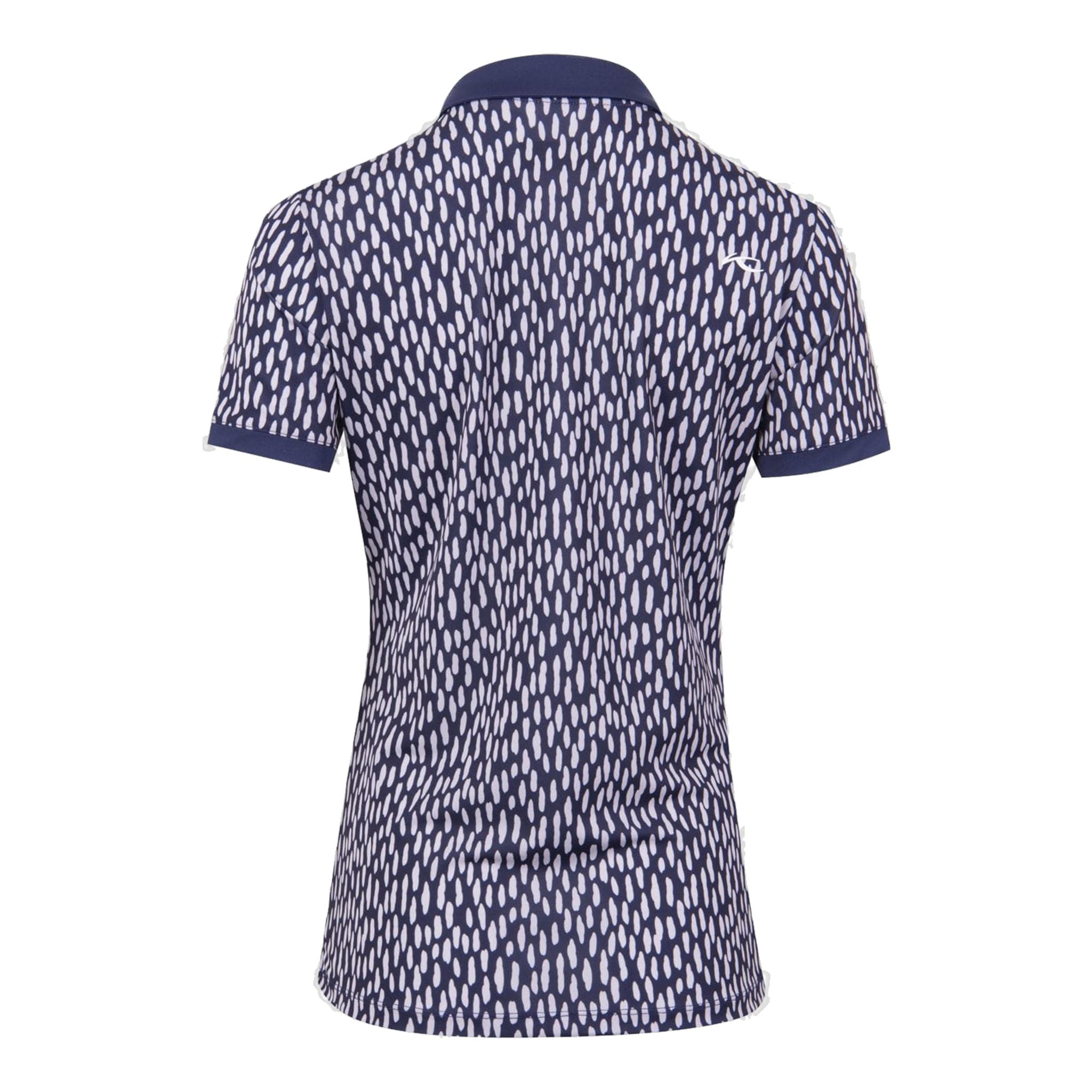 Kjus W Enya Printed SS Polo Atlanta Blau/Silber Fog Damen