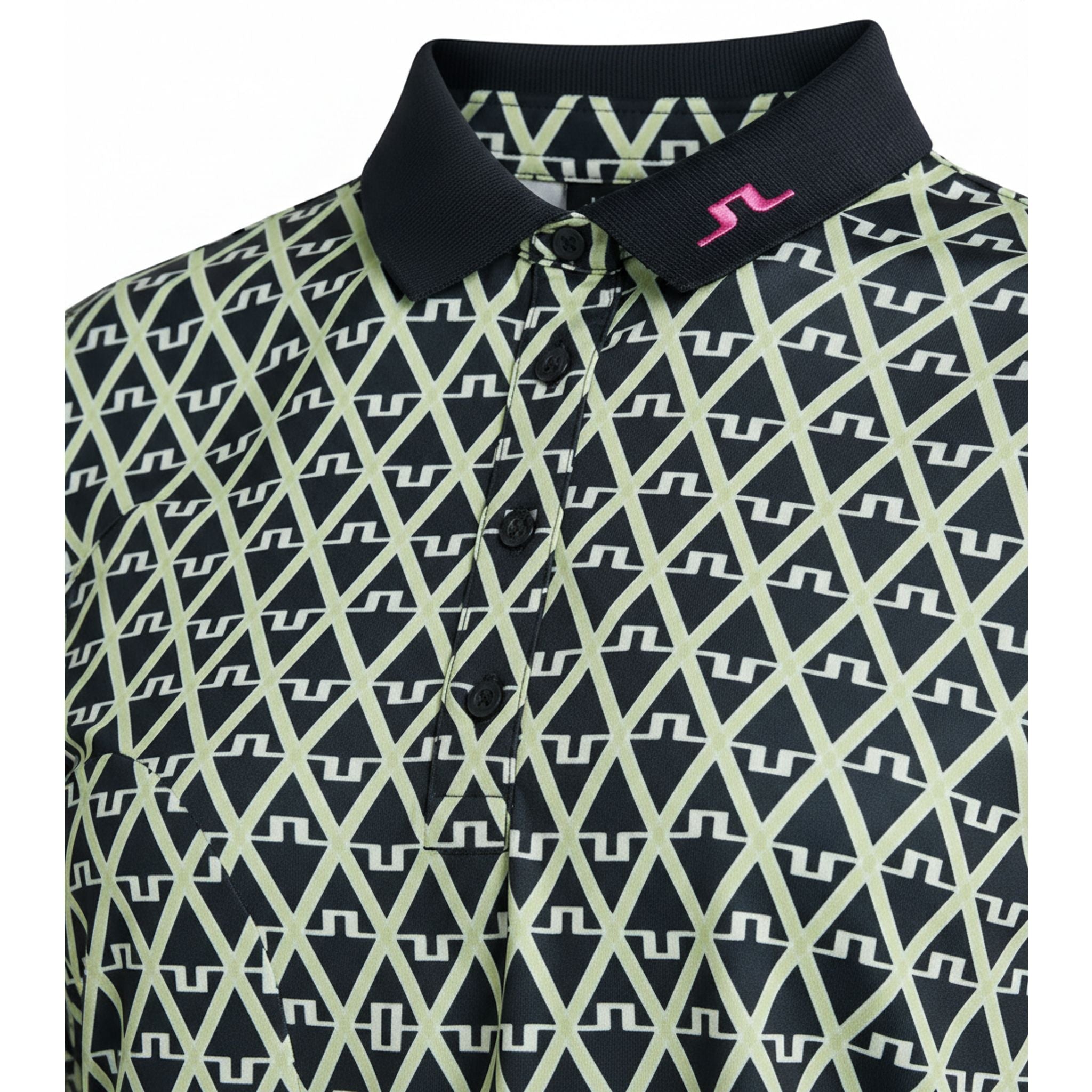 J. Lindeberg M Tour Tech Reg Fit Print Polo JL Navy Bridge Mono Herren