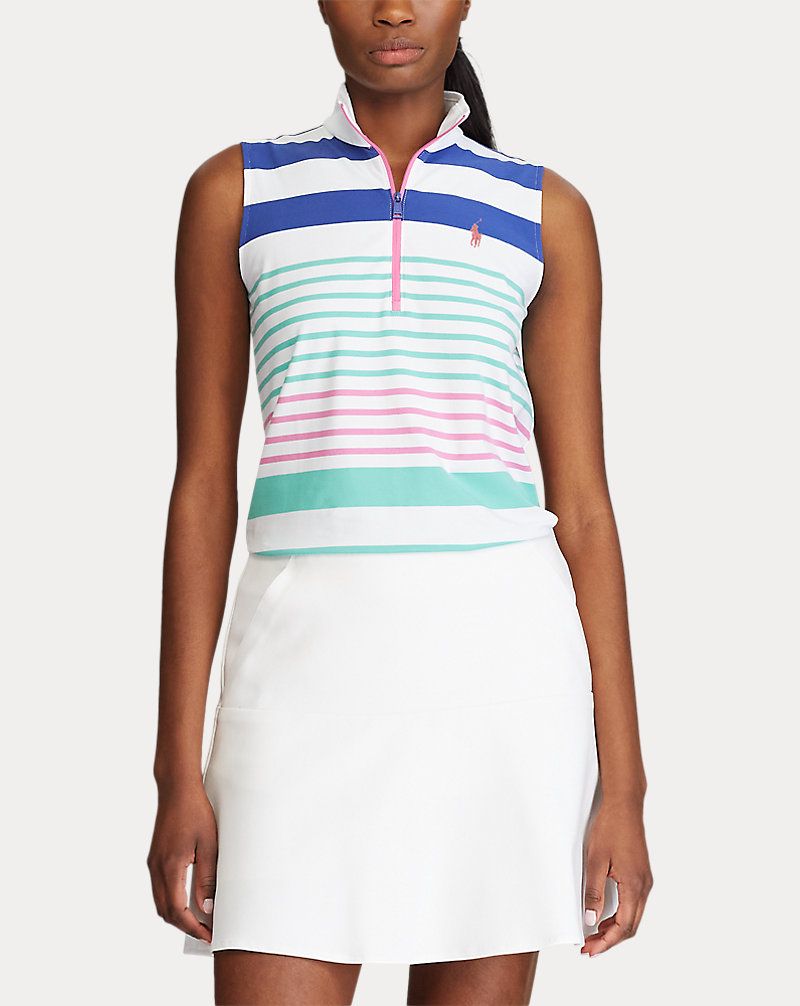 Ralph Lauren Sleeveless Quarter-Zip Golfpolo Damen