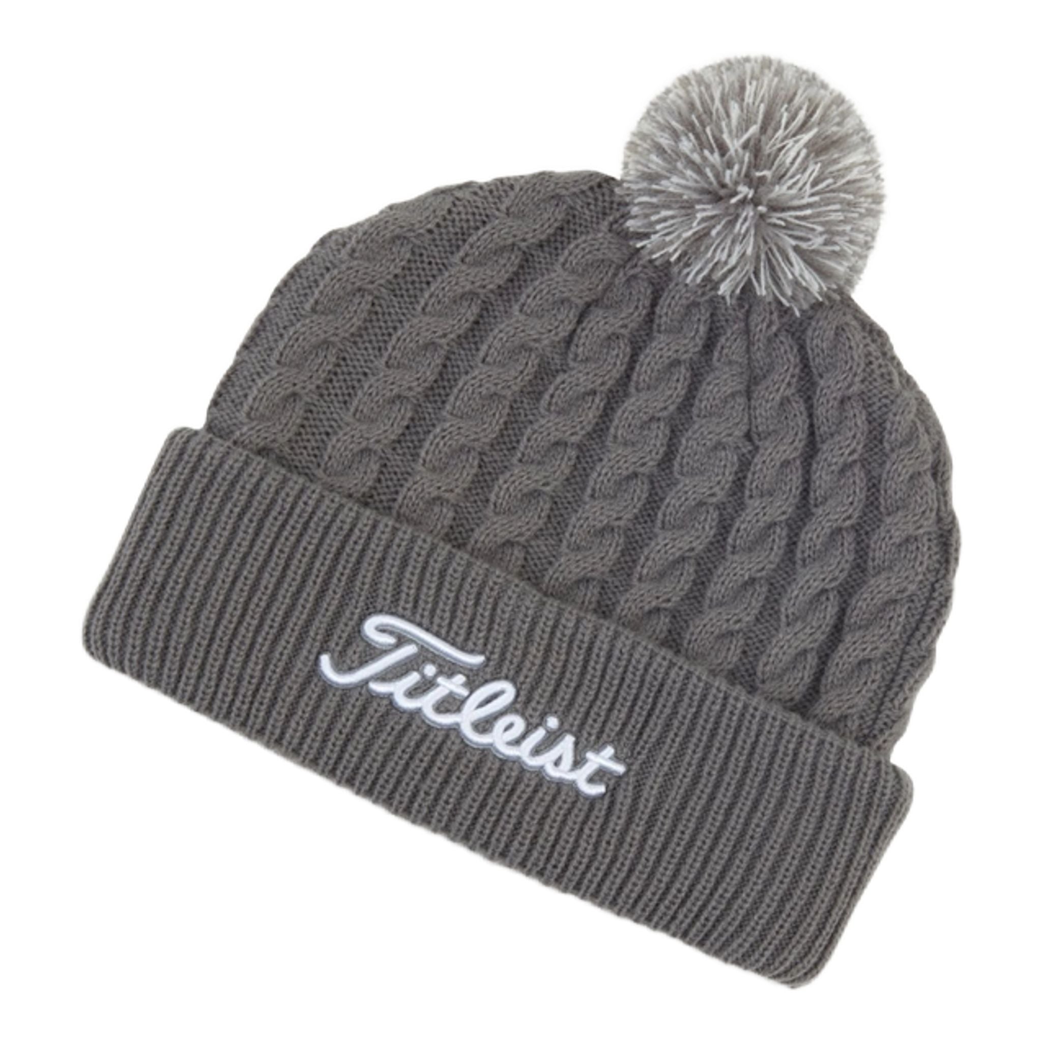 Titleist Cable Knit Pom Pom Mütze