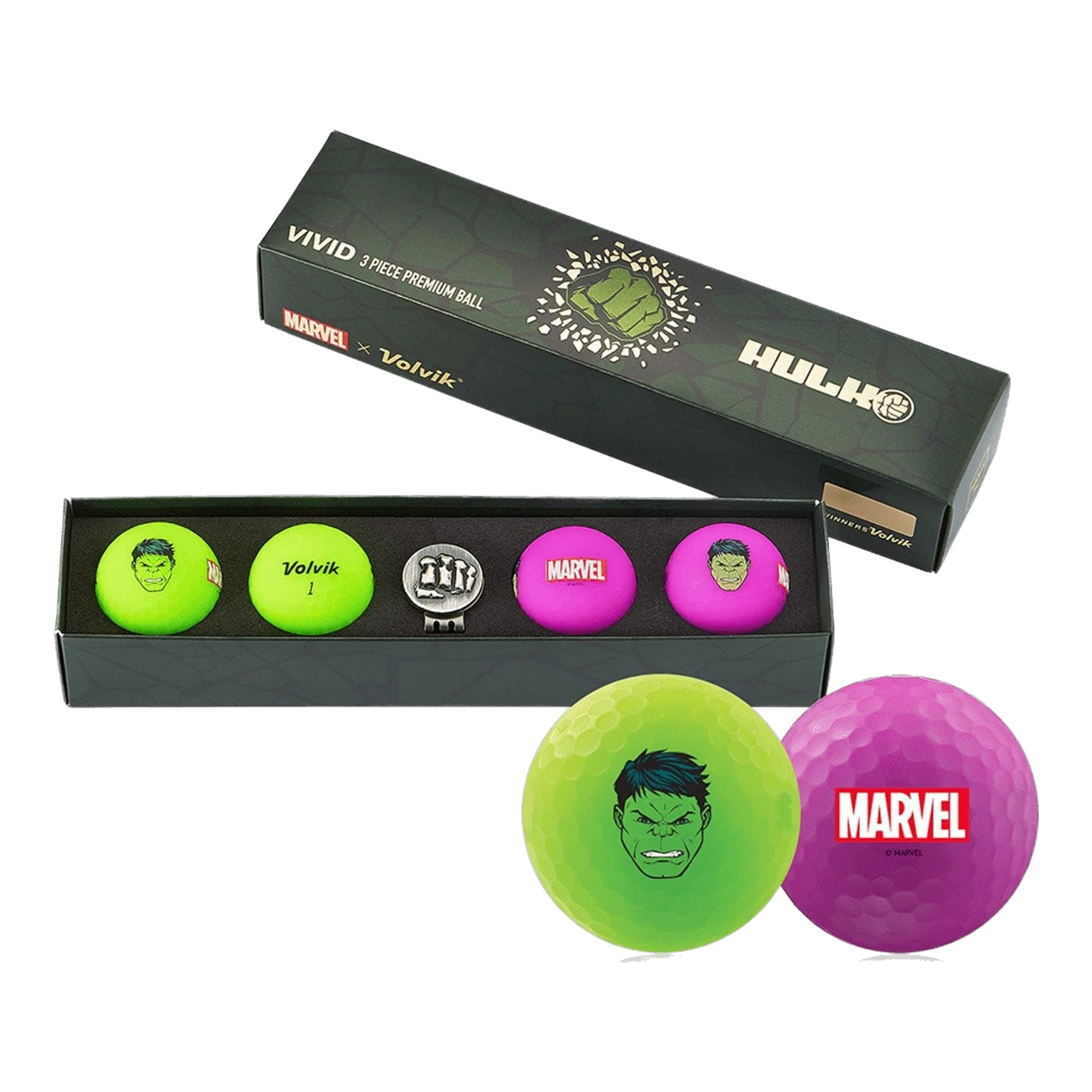 Volvik Marvel Hulk 2,0 Golfbälle Set