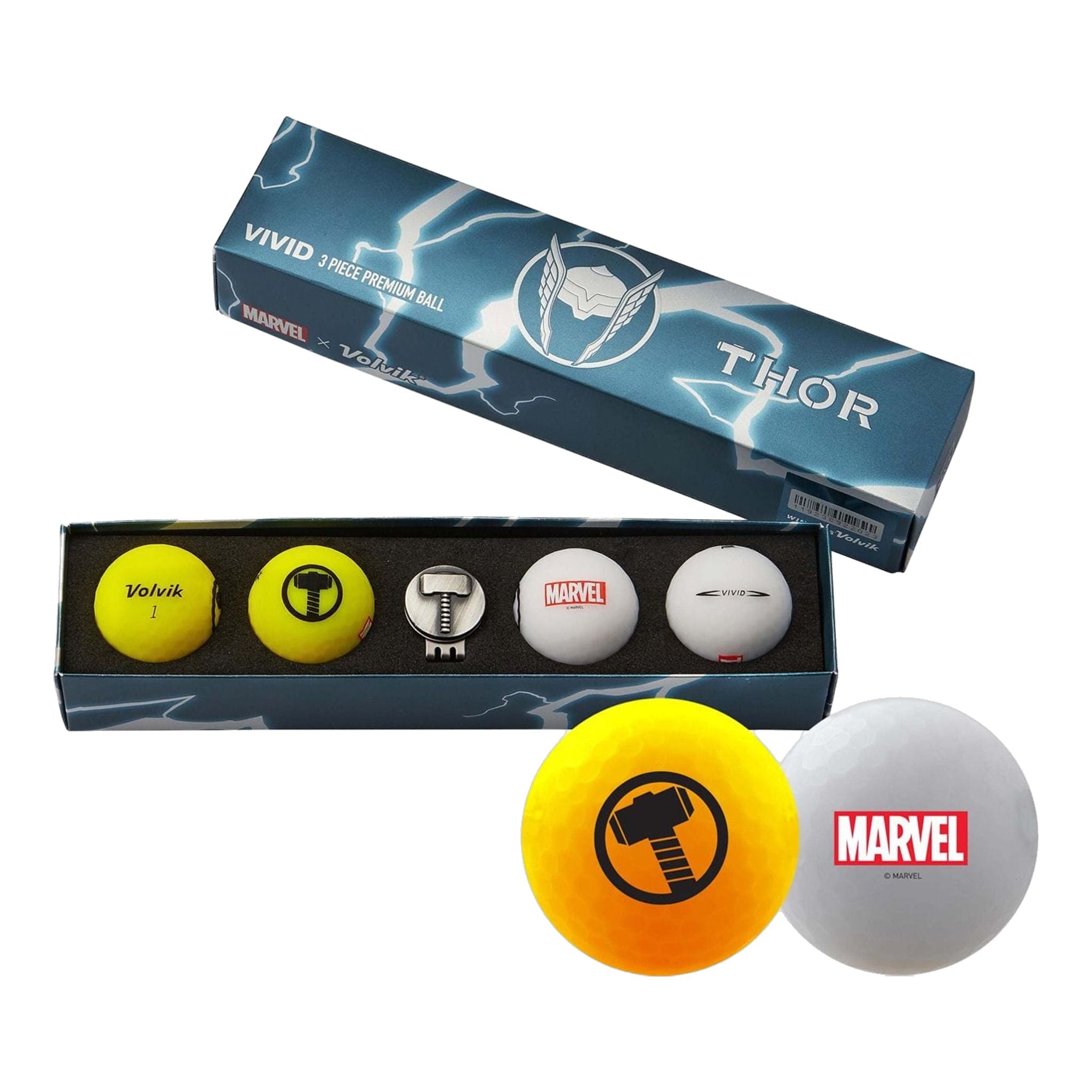 Volvik Vivid Marvel Thor Golfbälle